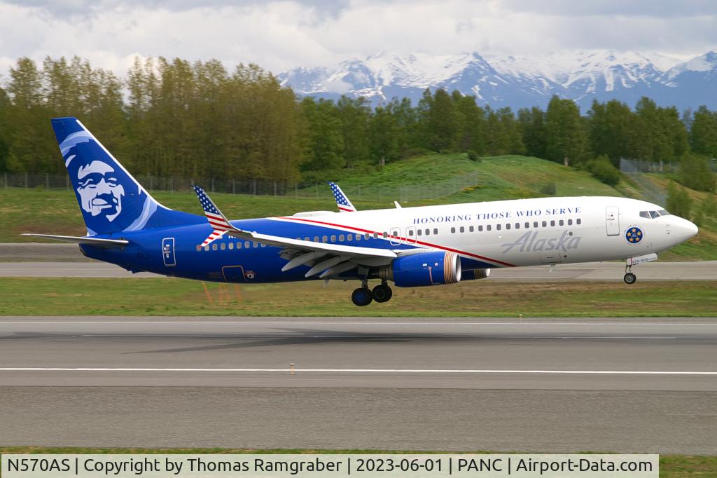 N570AS, 2007 Boeing 737-890 C/N 35185, Alaska Airlines Boeing 737-800 