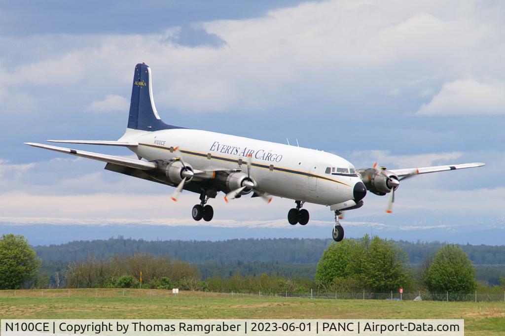 N100CE, 1953 Douglas C-118A Liftmaster (DC-6A) C/N 44662, Everts Air Cargo Douglas C-118A Liftmaster (DC-6A)