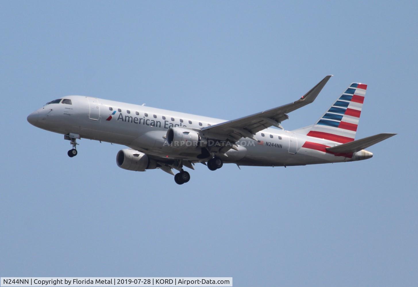 N244NN, 2016 Embraer 175LR (ERJ-170-200LR) C/N 17000609, Envoy/Eagle E175 zx ORD 28C