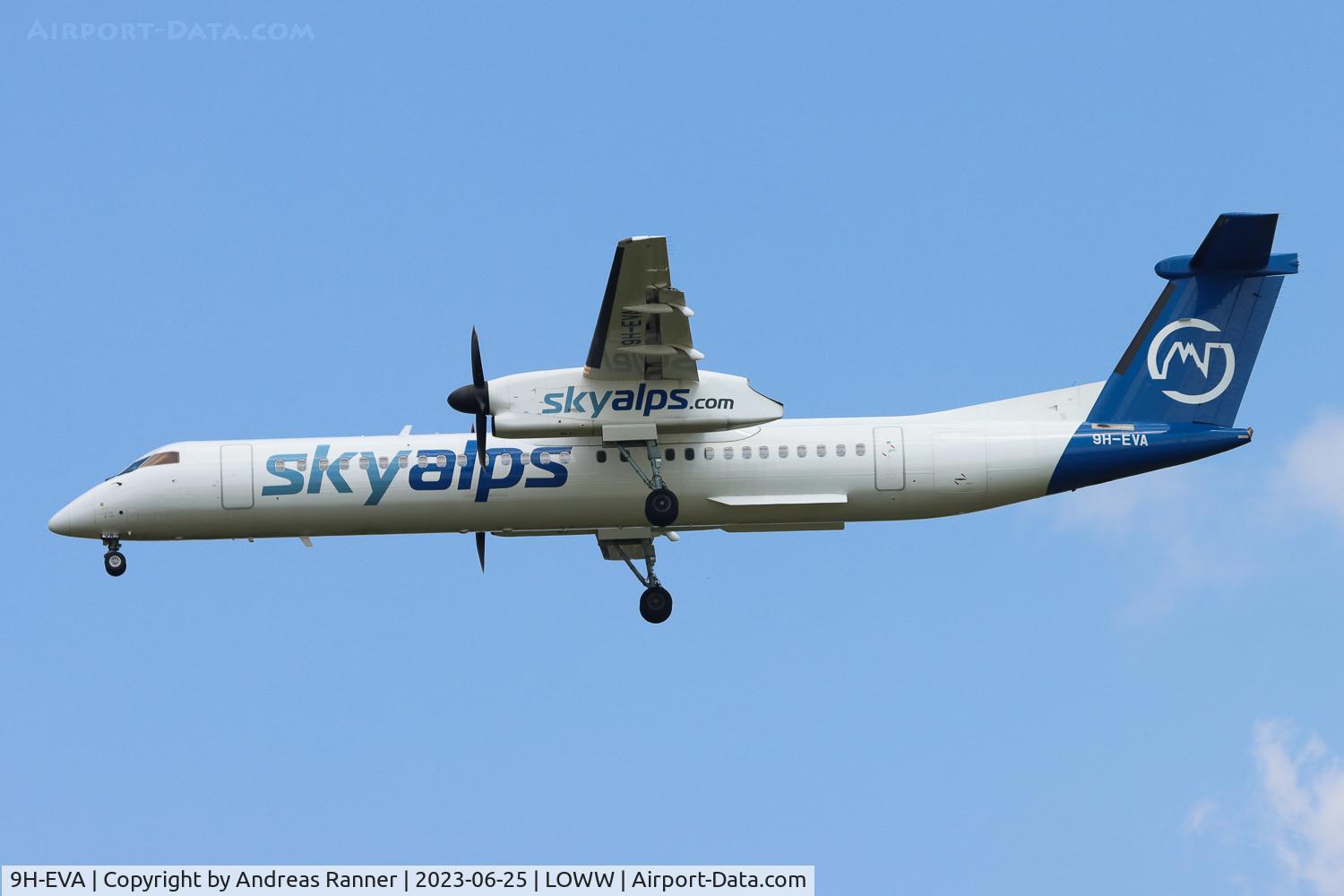 9H-EVA, 2009 De Havilland Canada DHC-8-402Q Dash 8 C/N 4237, SkyAlps DHC-8