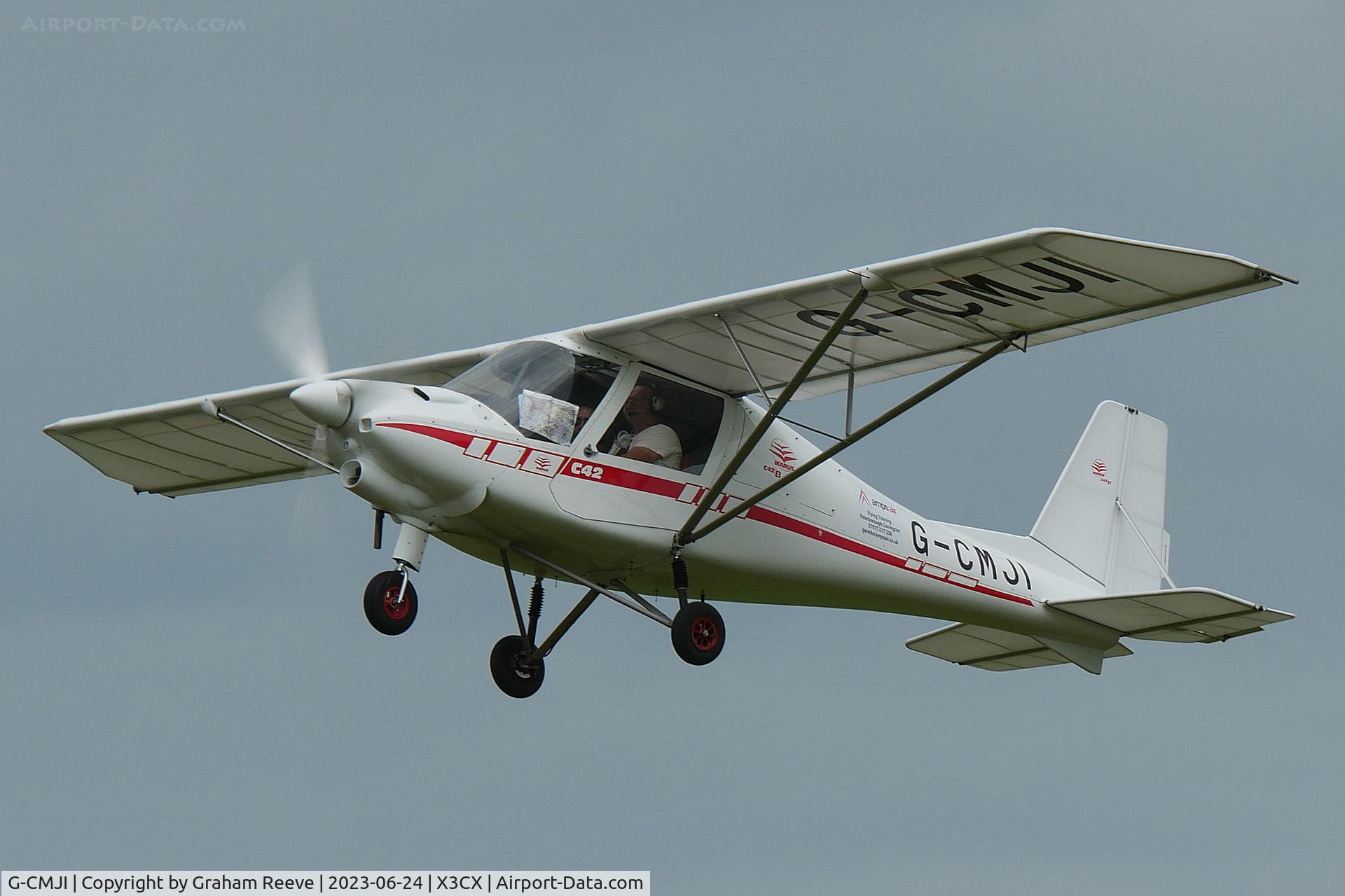 G-CMJI, 2022 Comco Ikarus C42 FB80 Bravo C/N 2111-7664, Departing from Northrepps.