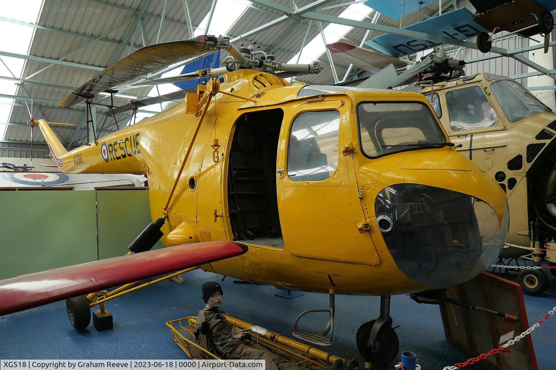 XG518, 1955 Bristol 171 Sycamore HR.14 C/N 13372, Preserved at the Norfolk and Suffolk Aviation Museum, Flixton.