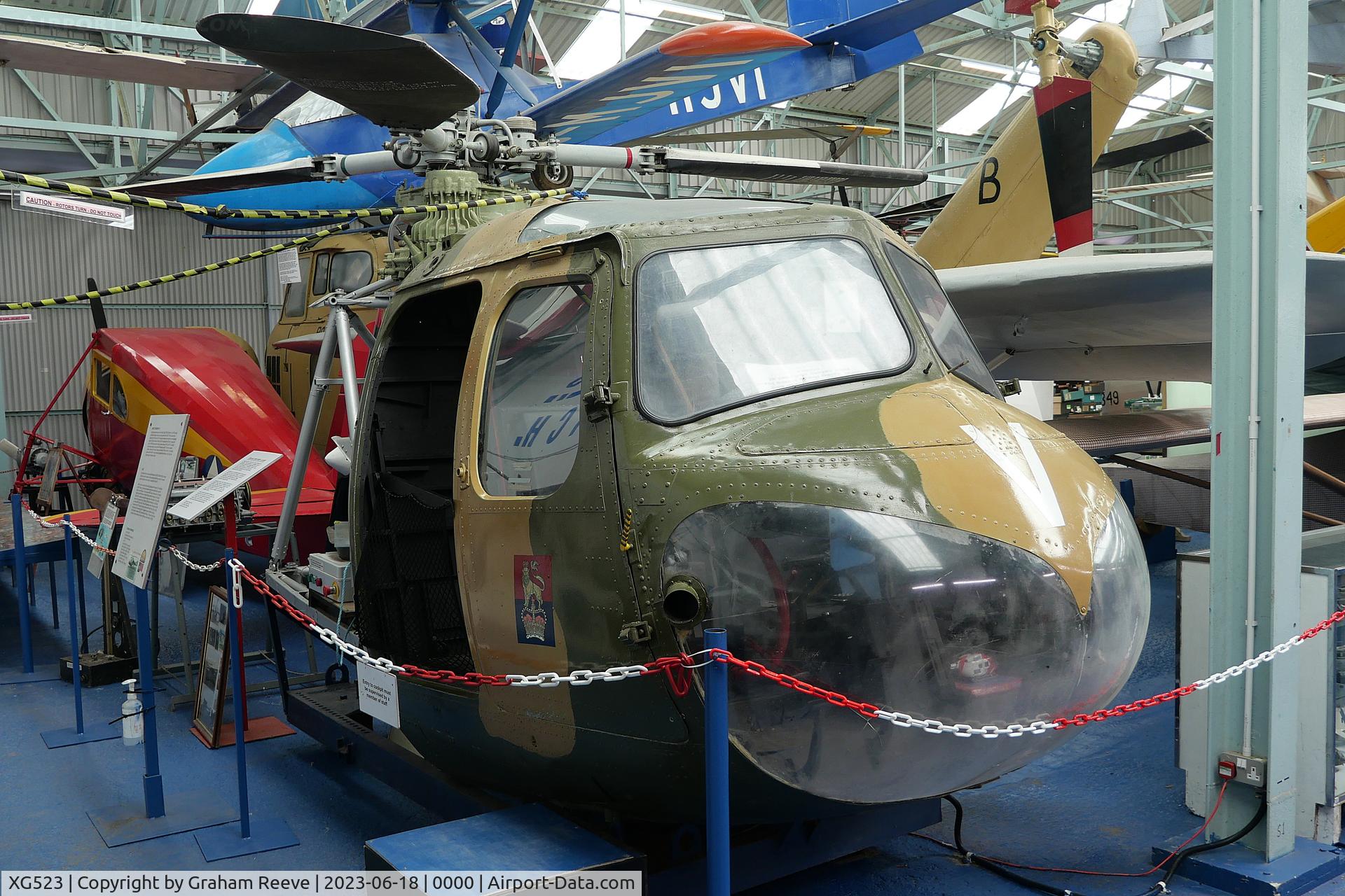 XG523, 1955 Bristol 171 Sycamore HR.14 C/N 13377, Preserved at the Norfolk and Suffolk Aviation Museum, Flixton.