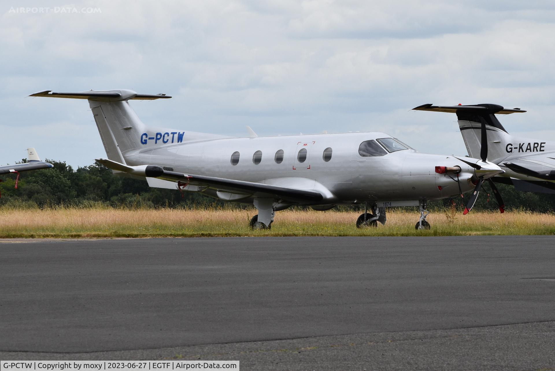 G-PCTW, 2016 Pilatus PC-12/47E C/N 1674, Pilatus PC-12/47E at Fairoaks. Ex HB-FQO