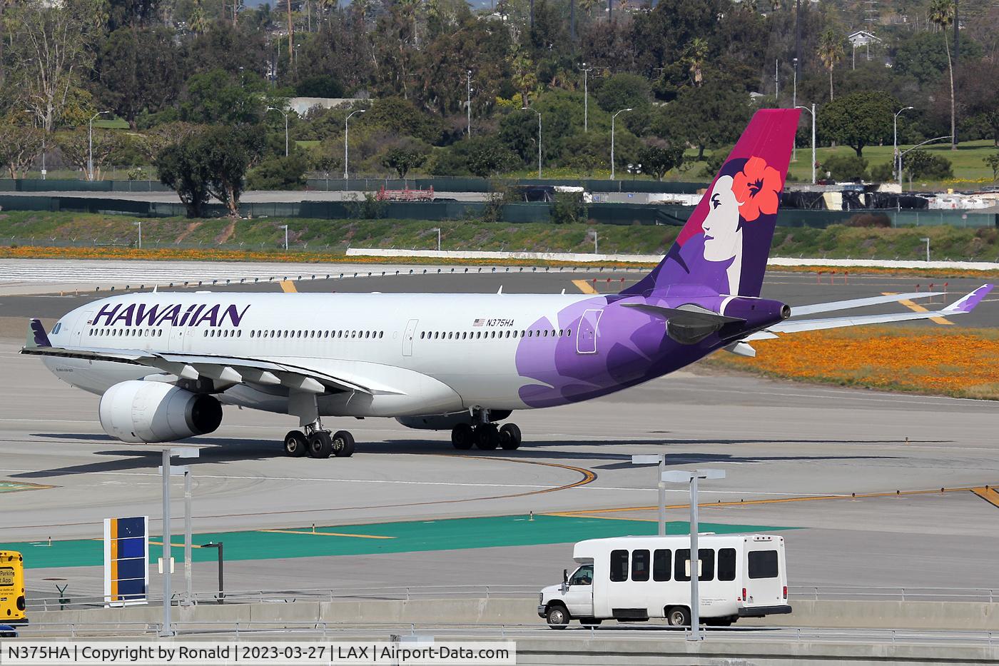 N375HA, 2015 Airbus A330-243 C/N 1606, at lax