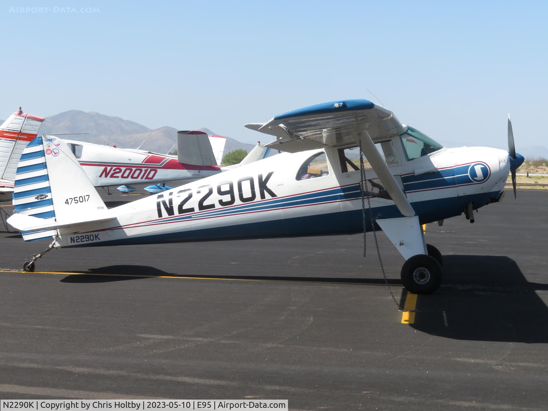 N2290K, 1947 Luscombe 8E Silvaire C/N 5017, Parked at its base Benson Municipal Airport, Arizona
