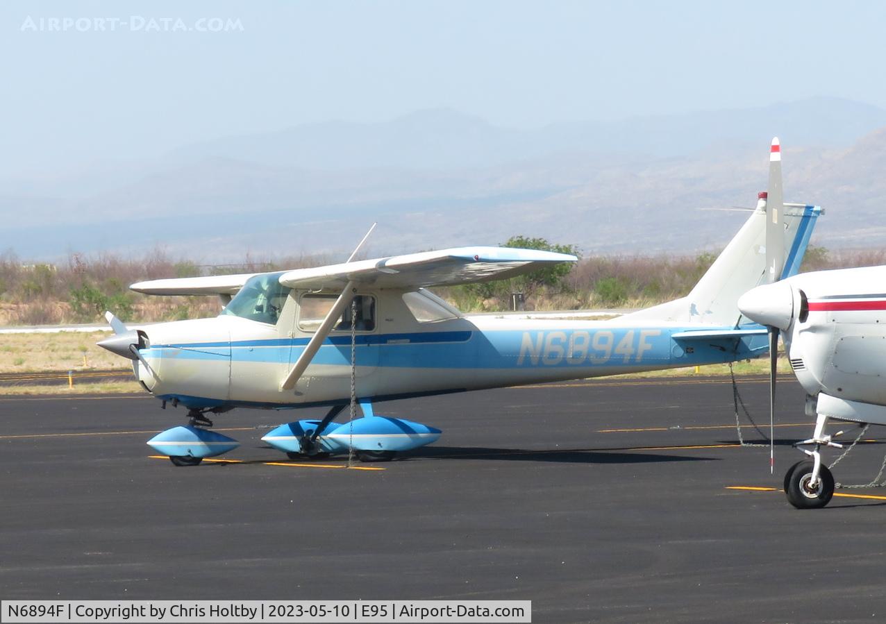 N6894F, 1966 Cessna 150F C/N 15063494, Parked at Benson Municipal Airport, Arizona