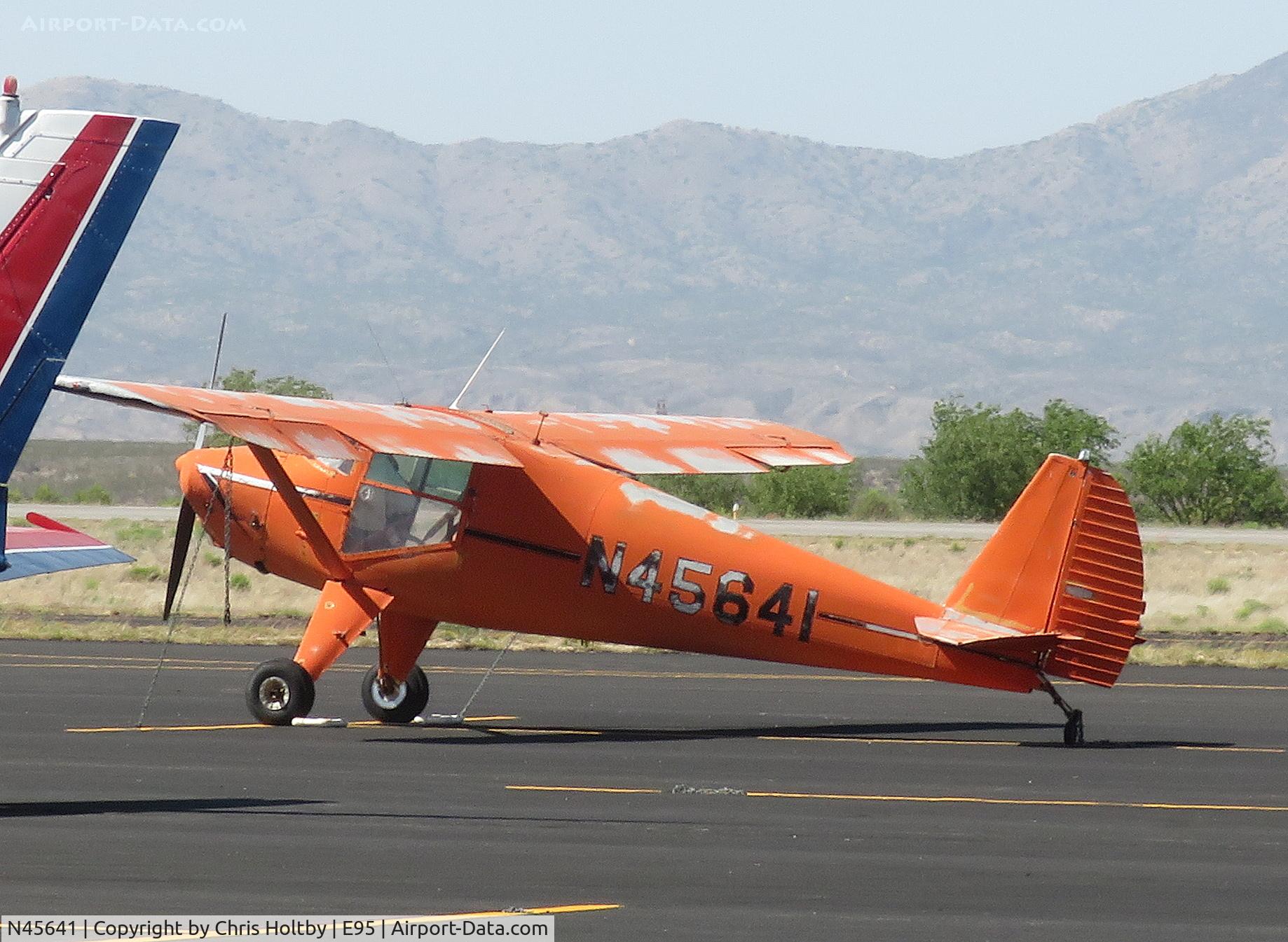 N45641, 1946 Luscombe 8A C/N 2168, Parked at Benson Municipal Airport, Arizona