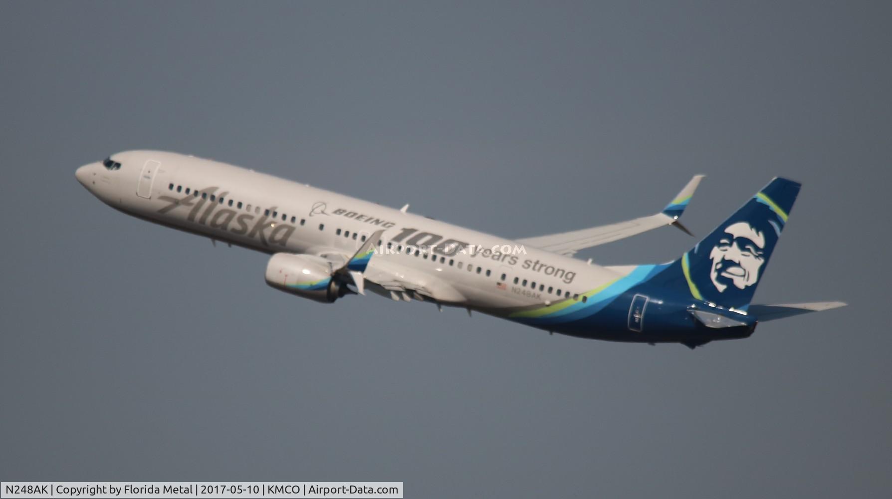 N248AK, 2016 Boeing 737-990/ER C/N 62469, Alaska 739 Boeing 100 zx MCO 18L