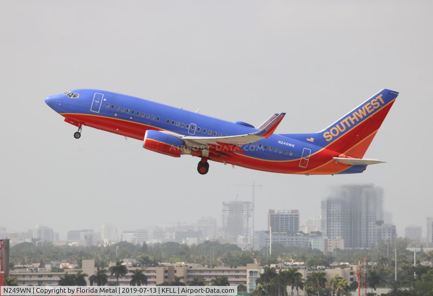 N249WN, 2006 Boeing 737-7H4 C/N 34951, SWA 737 canyon blue zx FLL 10R