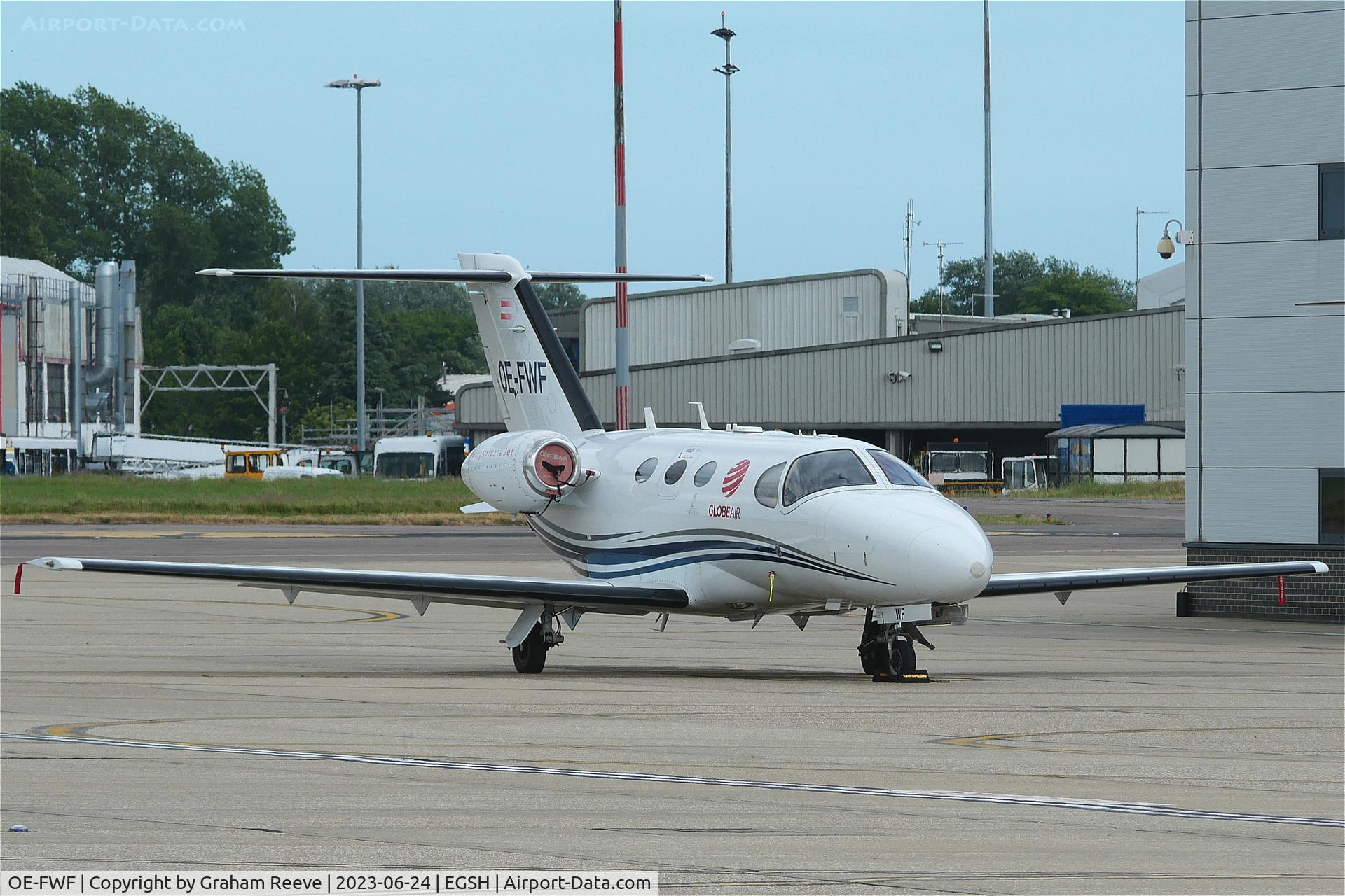 OE-FWF, 2007 Cessna 510 Citation Mustang Citation Mustang C/N 510-0048, Parked at Norwich.