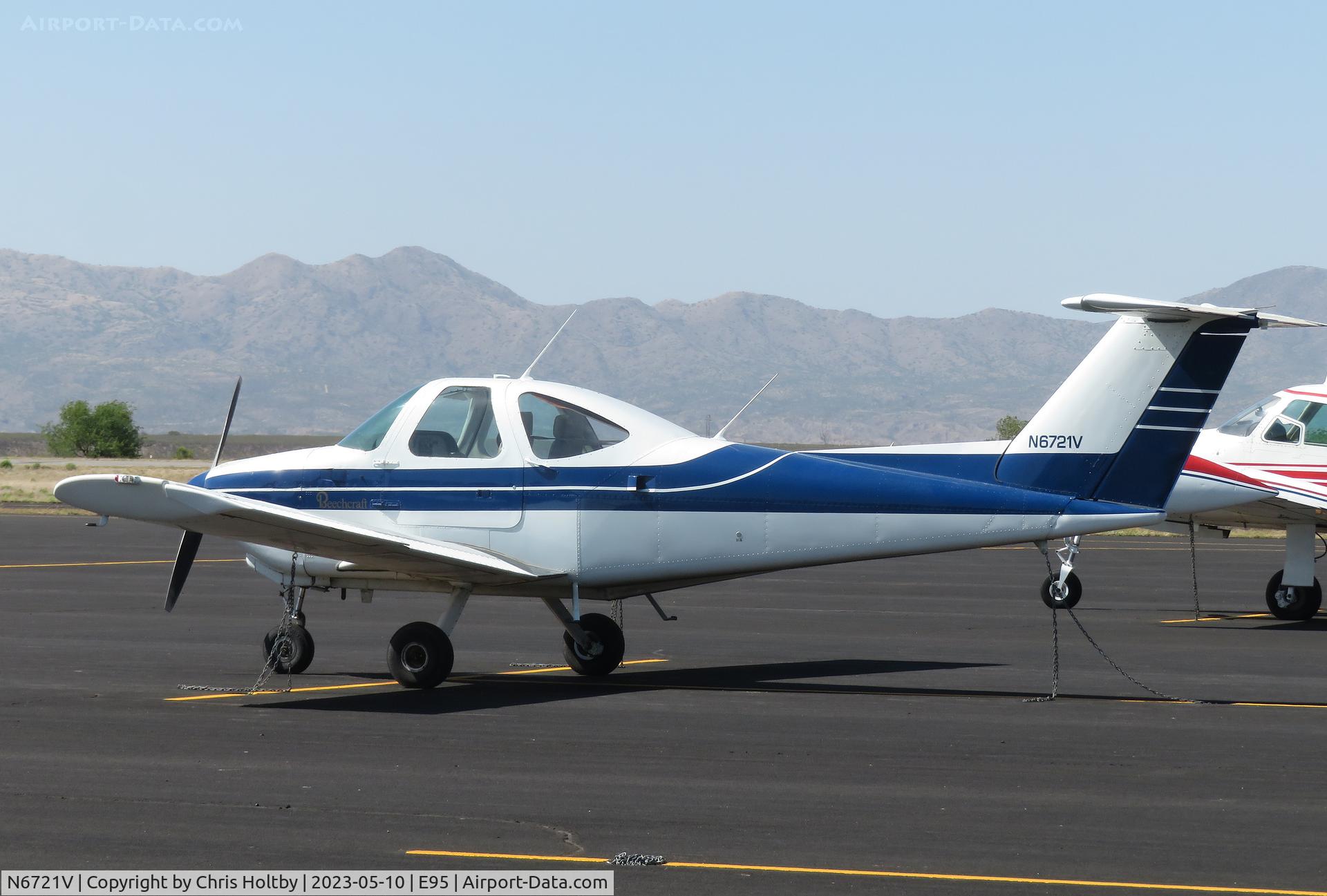 N6721V, 1980 Beech 77 Skipper C/N WA-89, Parked at Benson Municipal Airport, Arizona