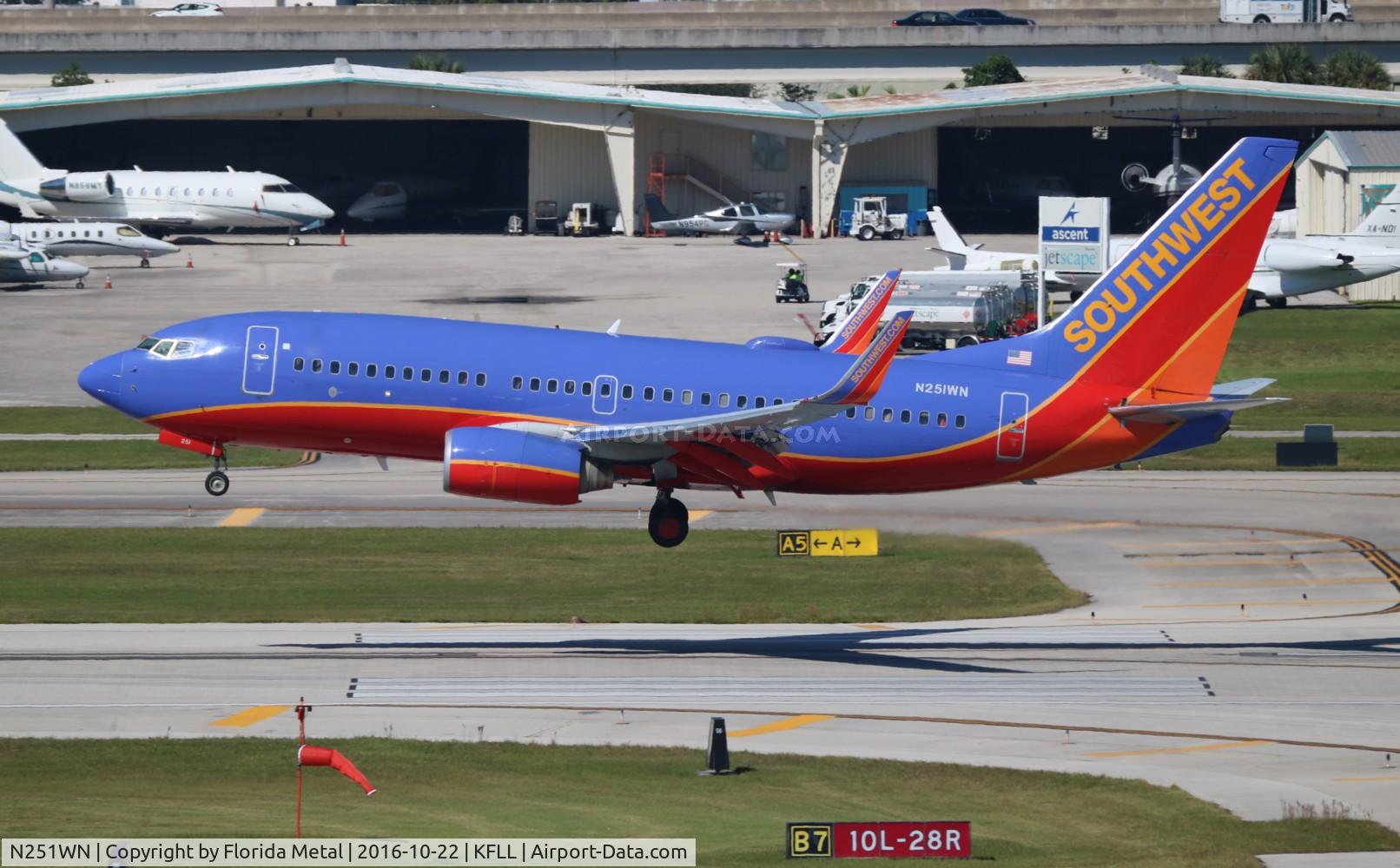 N251WN, 2006 Boeing 737-7H4 C/N 32510, SWA 737 canyon blue zx FLL 28R