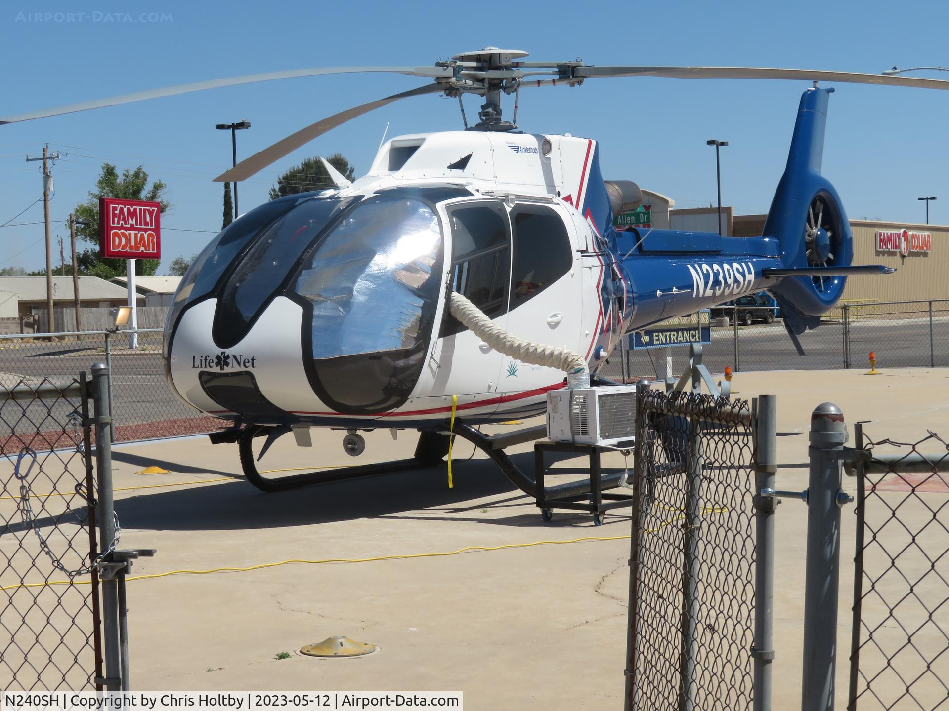 N240SH, 2015 Airbus Helicopters EC-130T-2 C/N 8105, Cabin being cooled in Willcox town Arizona