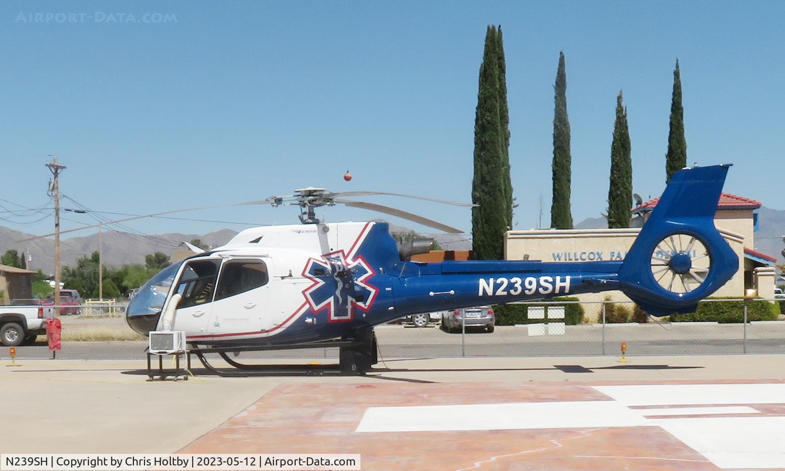 N239SH, 2015 Airbus Helicopters EC-130T-2 C/N 8100, Parked waiting for an emercall in Willcox, Arizona
