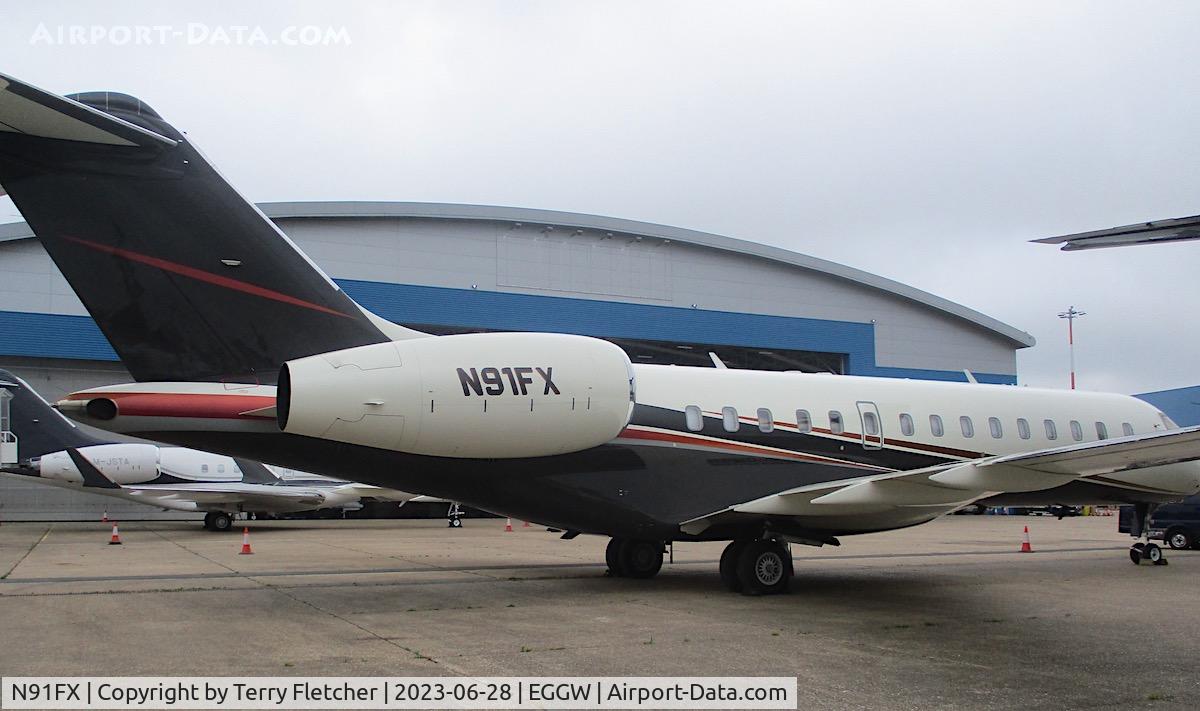 N91FX, 2000 Bombardier BD-700-1A10 Global Express C/N 9054, At London Luton