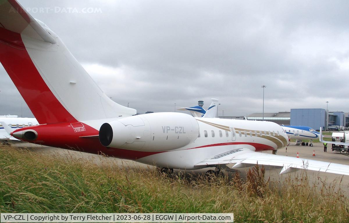 VP-CZL, 2013 Bombardier BD-700 Global 6000 C/N 9540, At Luton Airport