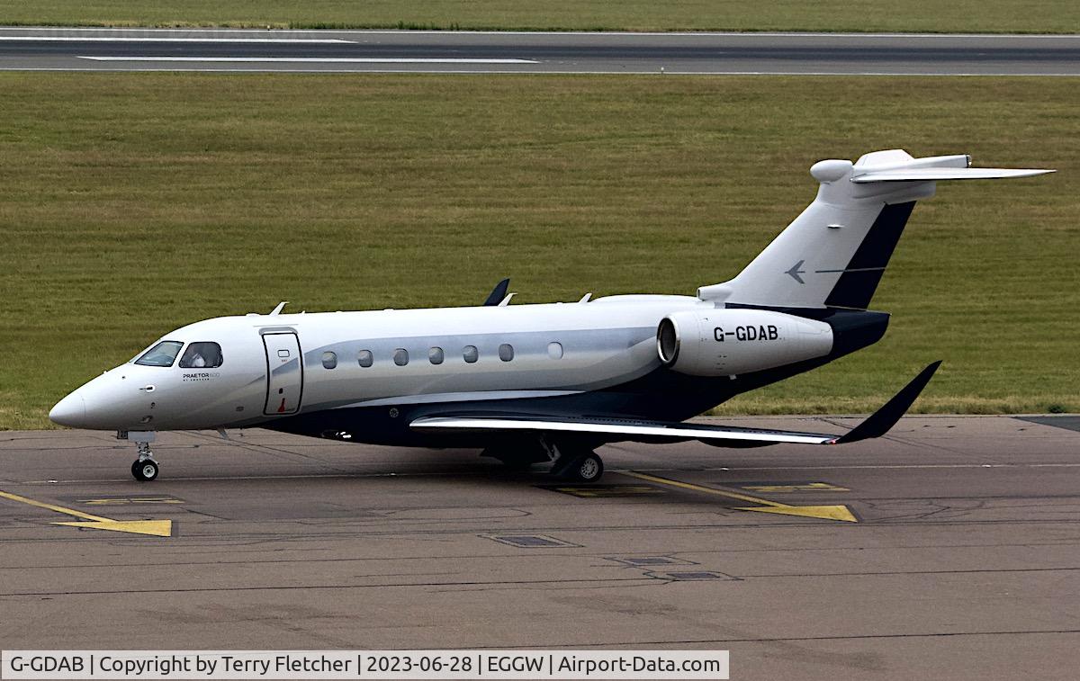 G-GDAB, 2022 Embraer EMB-550 Praetor 600 C/N 55020161, At Luton Airport
