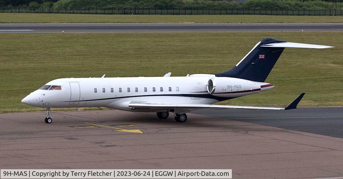 9H-MAS, 2021 Bombardier BD-700-1A11 Global 5500 C/N 60064, At Luton Airport
