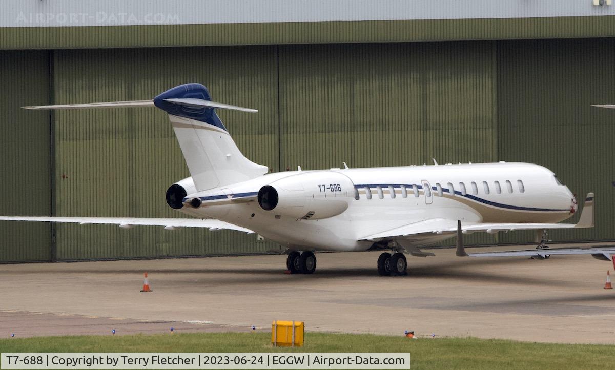 T7-688, 2021 Bombardier BD-700-2A12 Global 7500 C/N 70080, At Luton Airport