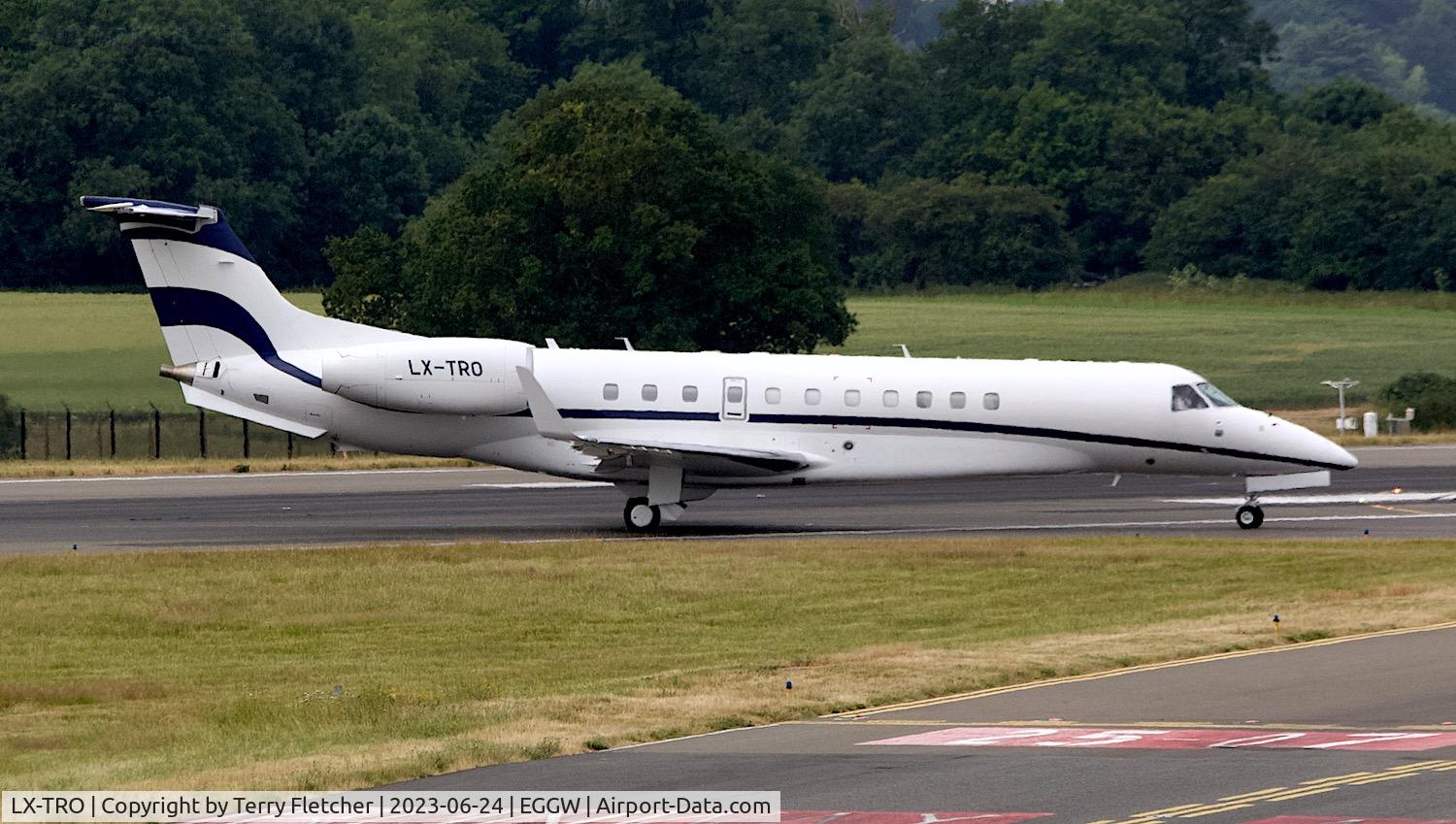 LX-TRO, 2009 Embraer EMB-135BJ Legacy 650 C/N 14501126, At Luton Airport