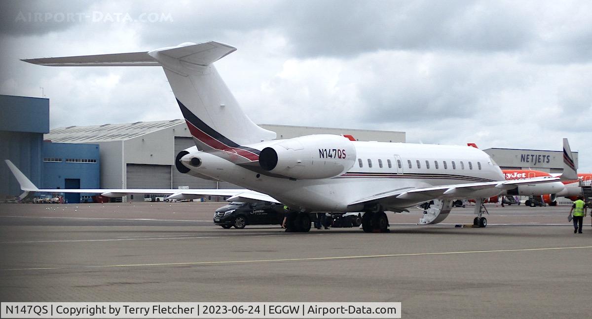 N147QS, 2014 Bombardier BD-700-1A10 Global 6000 C/N 9632, At Luton Airport