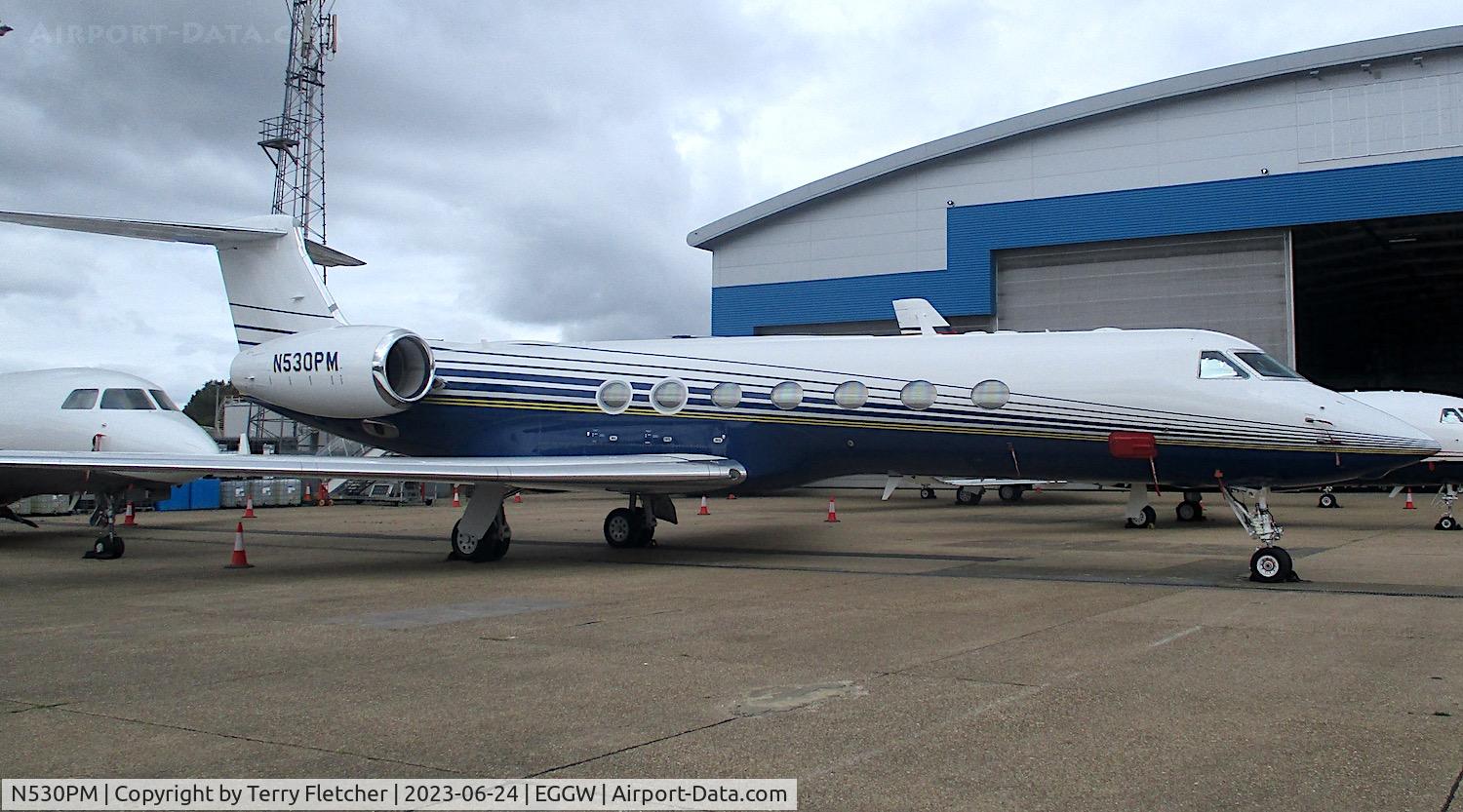 N530PM, 2008 Gulfstream Aerospace GIV-X (G450) C/N 4129, At Luton Airport