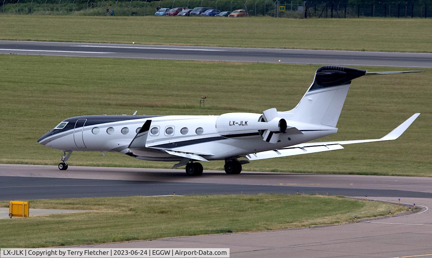 LX-JLK, Gulfstream Aerospace G650ER (G-VI) C/N 6484, At Luton Airport
