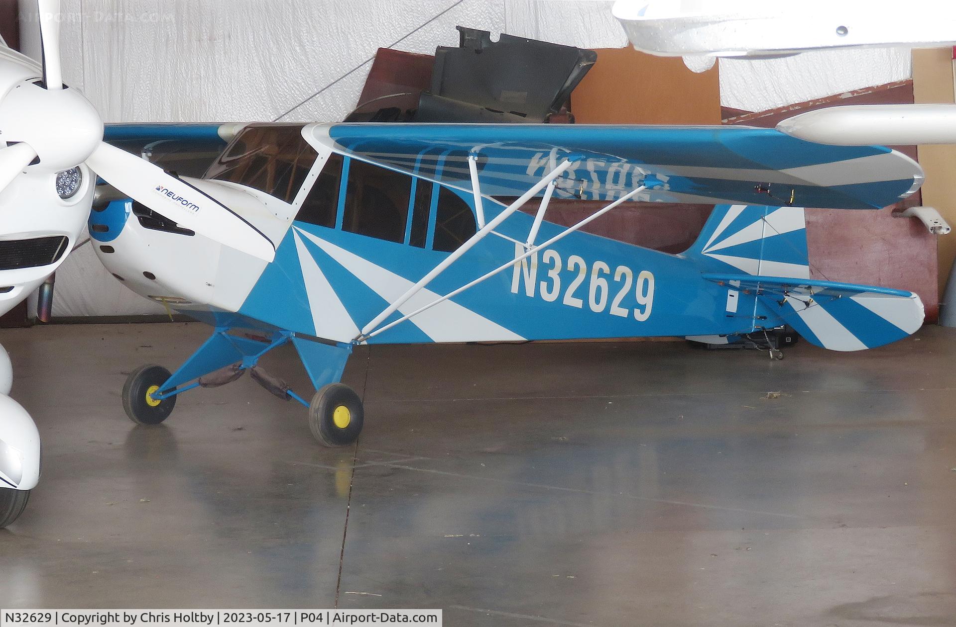 N32629, 1940 Piper J3C-65 Cub C/N 5498, 1940 Piper Cub in the hangar at Bizbee, Municipal Airport Arizona