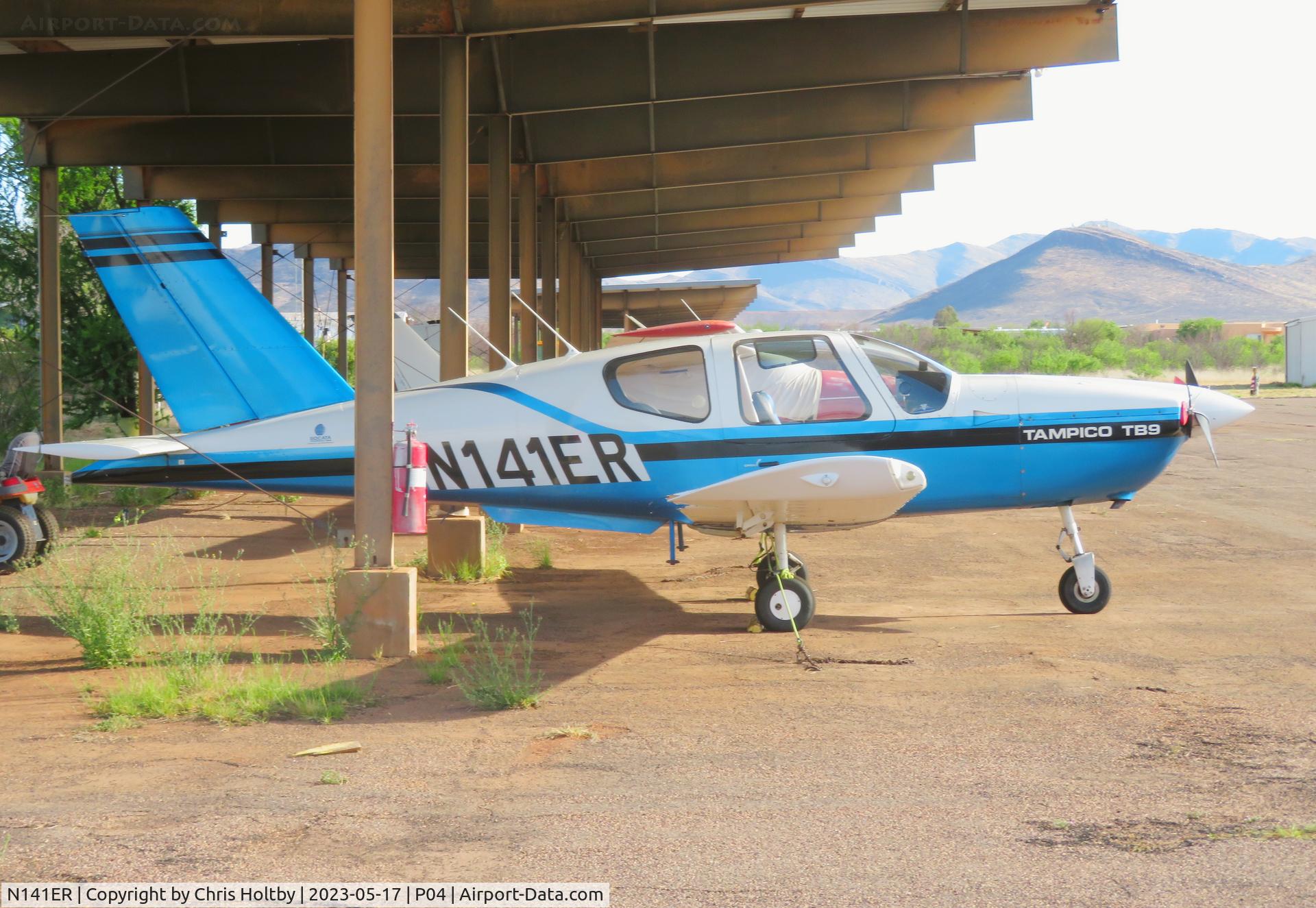 N141ER, Socata TB-9 C/N 1335, Parked at Bizbee Municipal Airport, Arizona