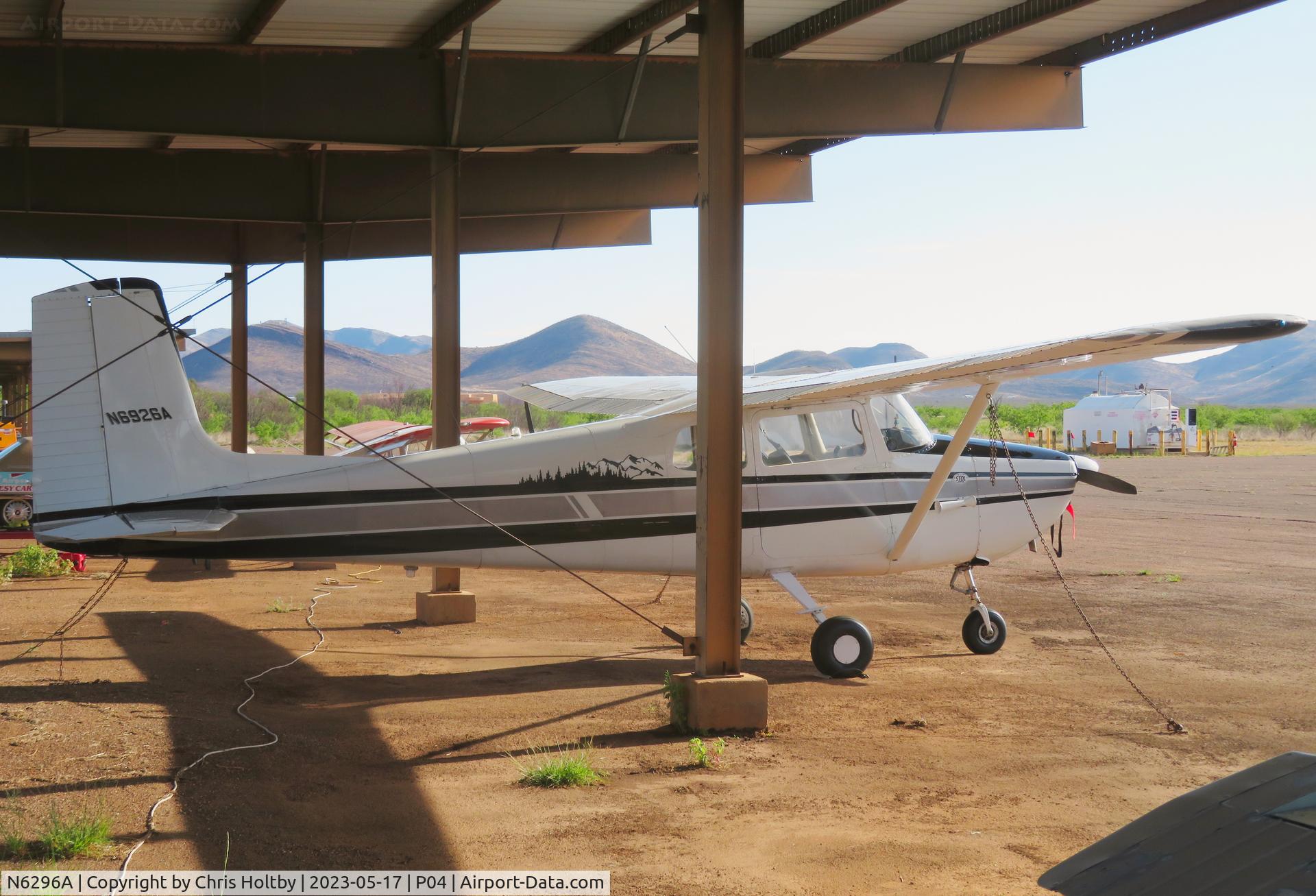 N6296A, 1956 Cessna 182 Skylane C/N 33096, 1956 Cessna Skylane parked at Bizbee Municipal Airport, Arizona