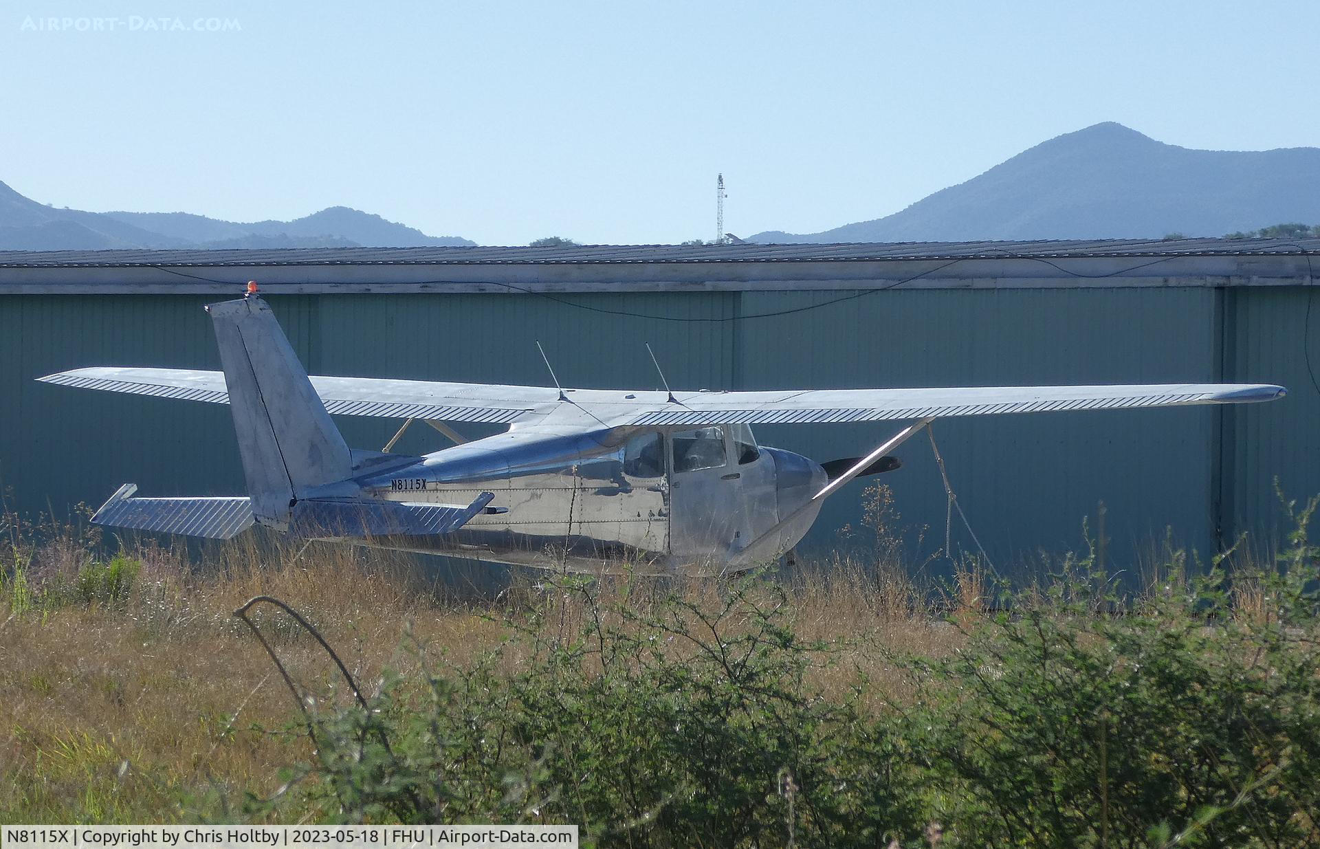 N8115X, 1961 Cessna 172B C/N 17248615, 1961 Skyhawk stripped back to bare metal parked at Sierra Vista Municipal Airport, Arizona