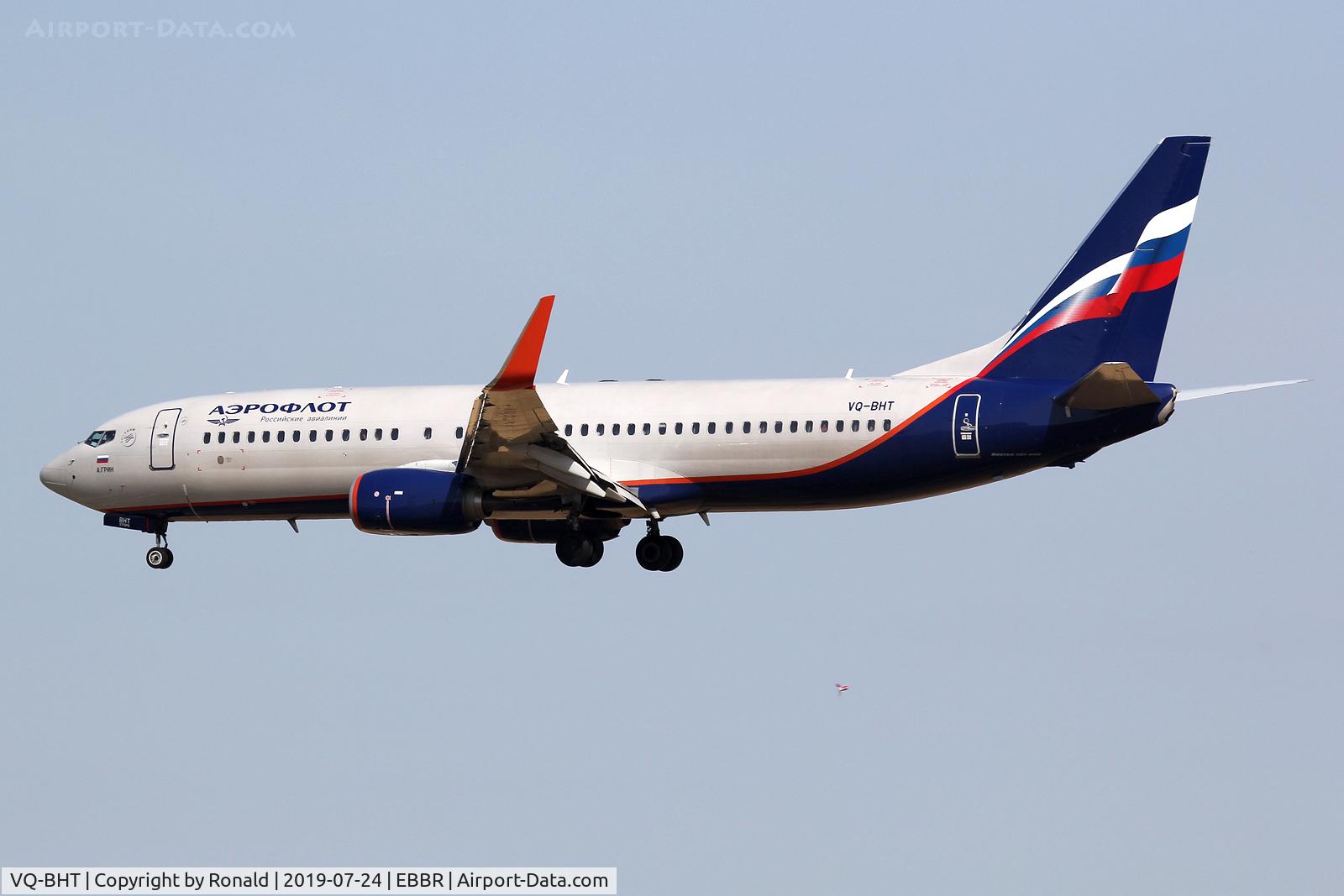 VQ-BHT, 2018 Boeing 737-8LJ C/N 41235, at bru