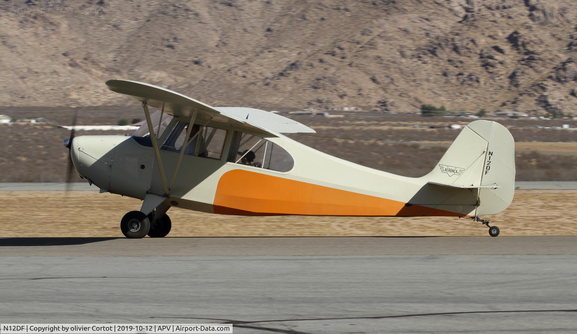 N12DF, 1946 Aeronca 7AC Champion C/N 7AC-5050, Apple valley airshow 2019
