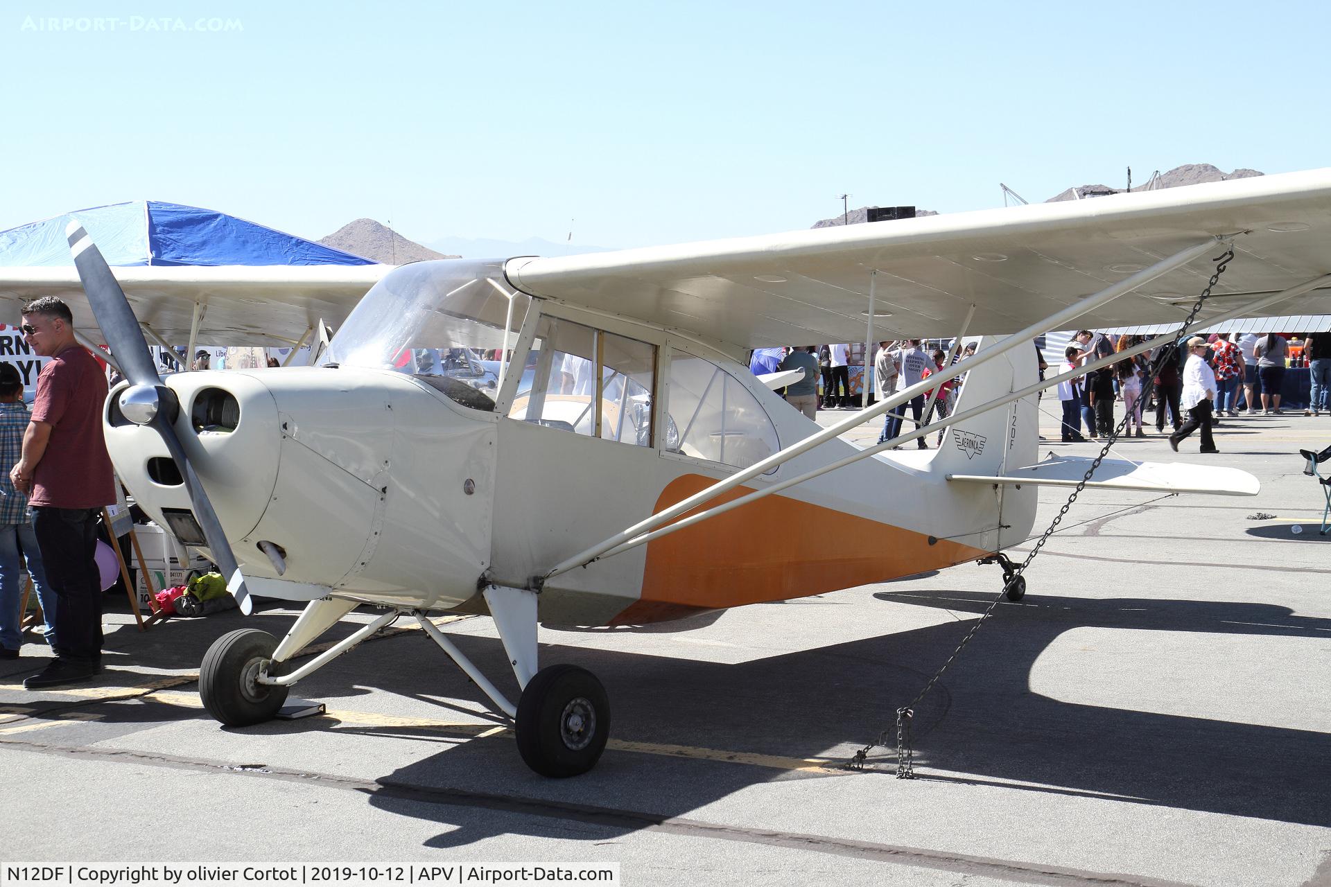 N12DF, 1946 Aeronca 7AC Champion C/N 7AC-5050, Apple valley airshow 2019