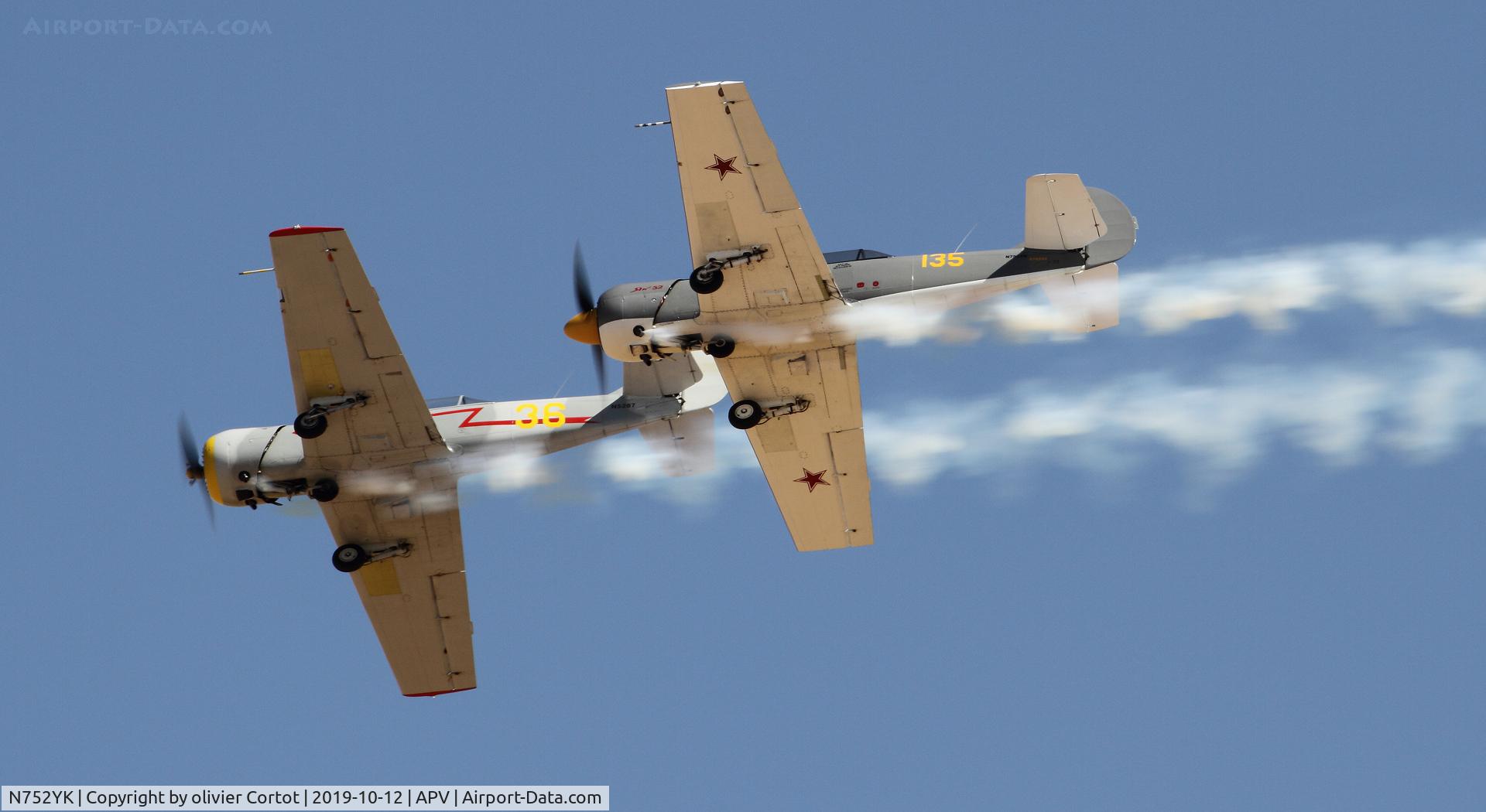 N752YK, 1987 Yakovlev Yak-52 C/N 878203, Apple valley airshow 2019