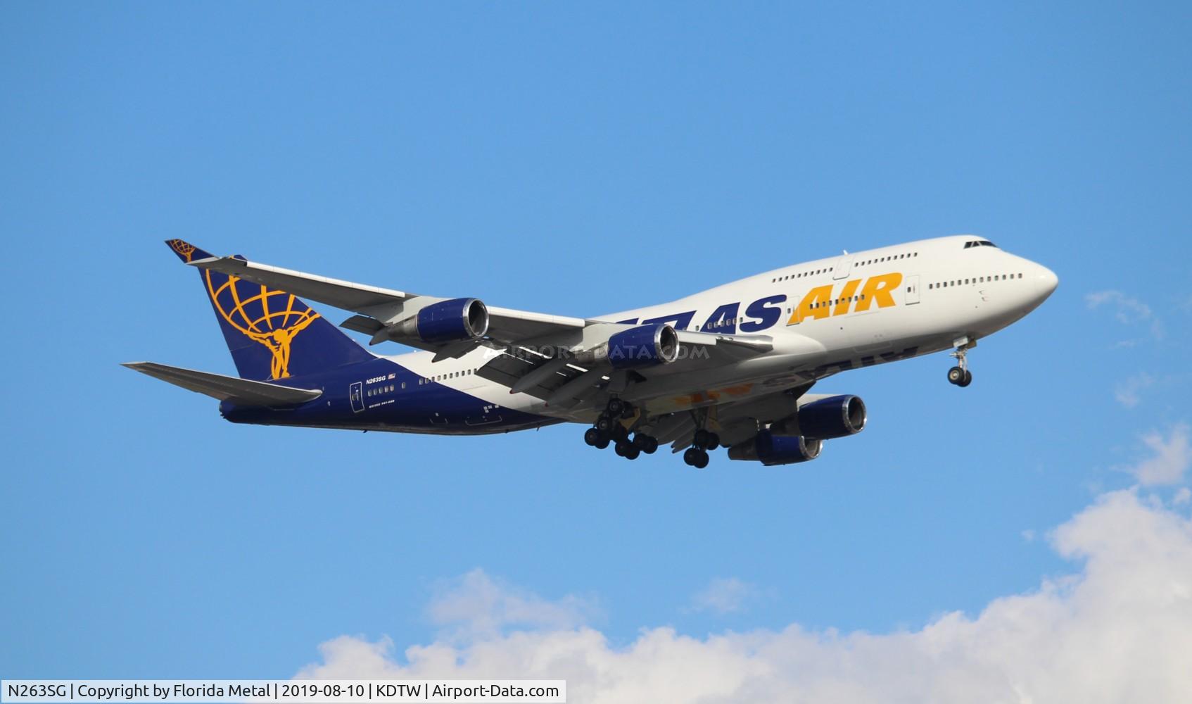 N263SG, 1999 Boeing 747-481 C/N 29263, Atlas 747-400 pax zx DTW 21L