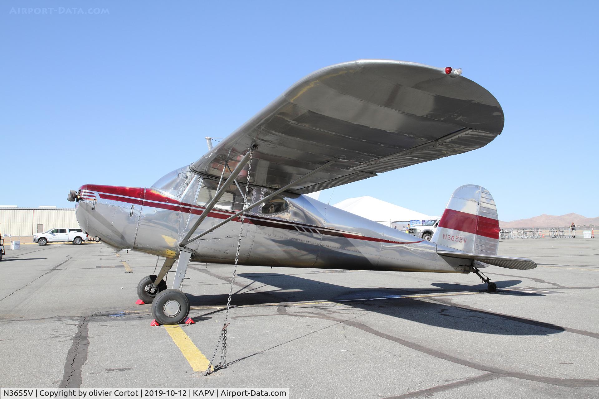 N3655V, 1948 Cessna 140 C/N 14926, Apple valley airshow 2019