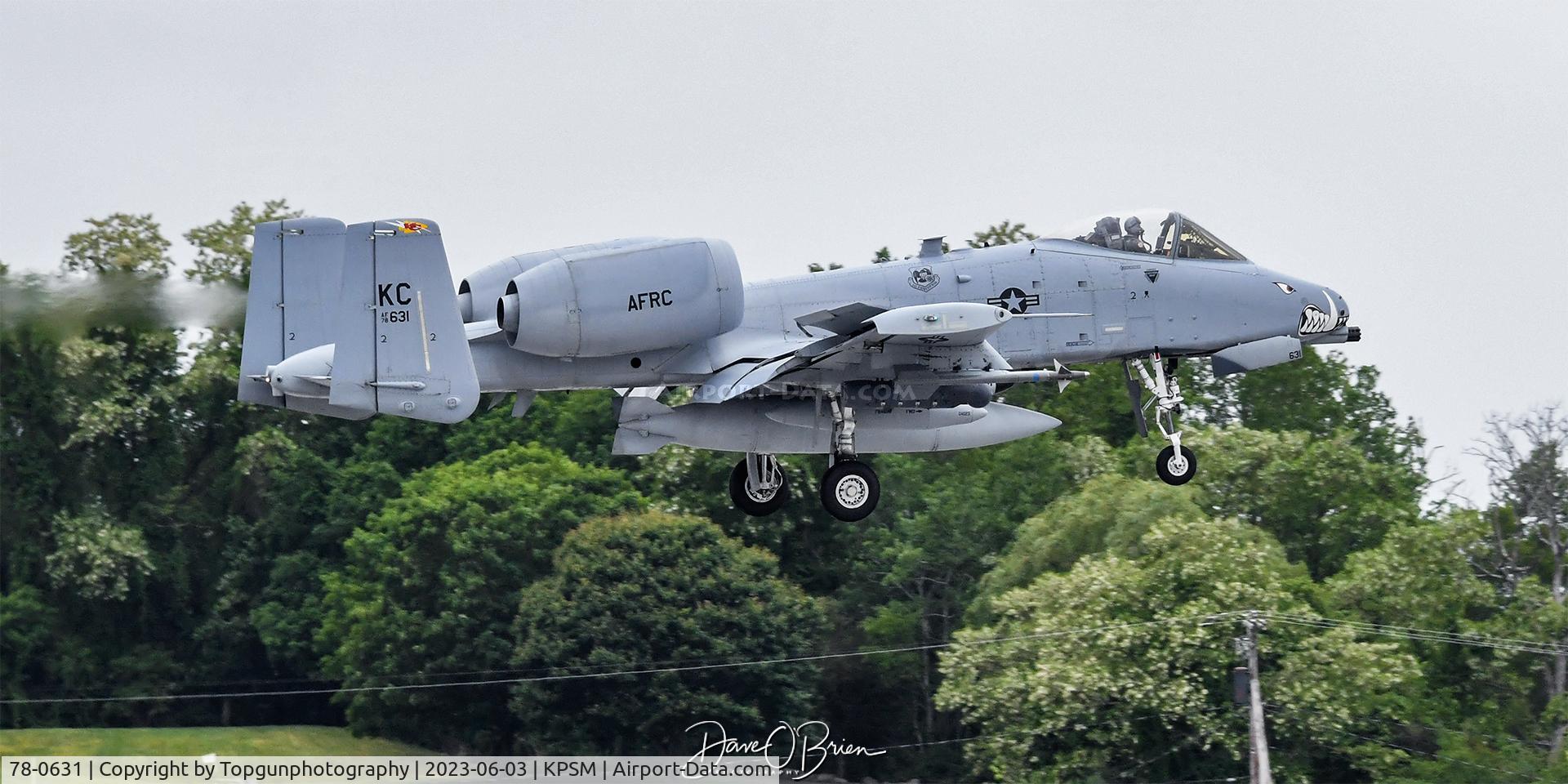 78-0631, 1978 Fairchild Republic A-10C Thunderbolt II C/N A10-0251, TREND11 arriving at Pease