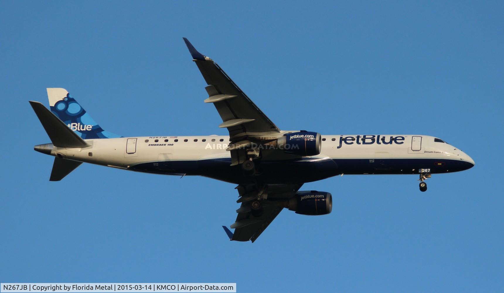 N267JB, 2007 Embraer 190AR (ERJ-190-100IGW) C/N 19000065, JBU E190 zx MCO