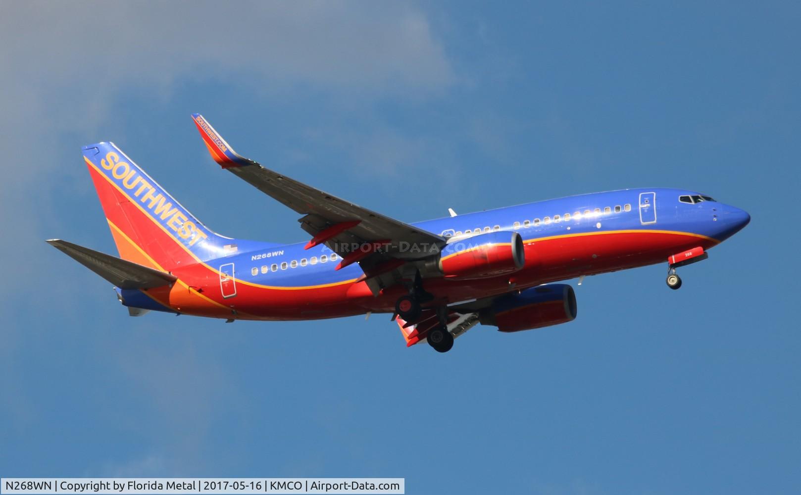 N268WN, 2007 Boeing 737-7H4 C/N 32524, SWA 737 canyon blue zx MCO 36R