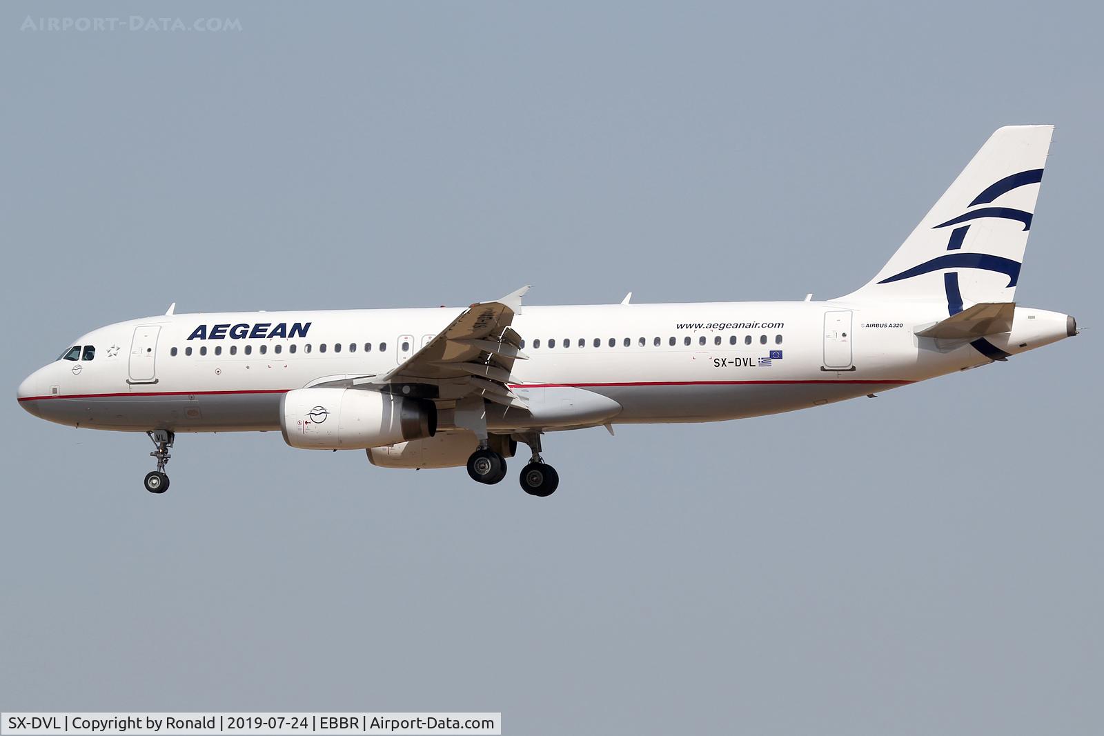 SX-DVL, 2008 Airbus A320-232 C/N 3423, at bru