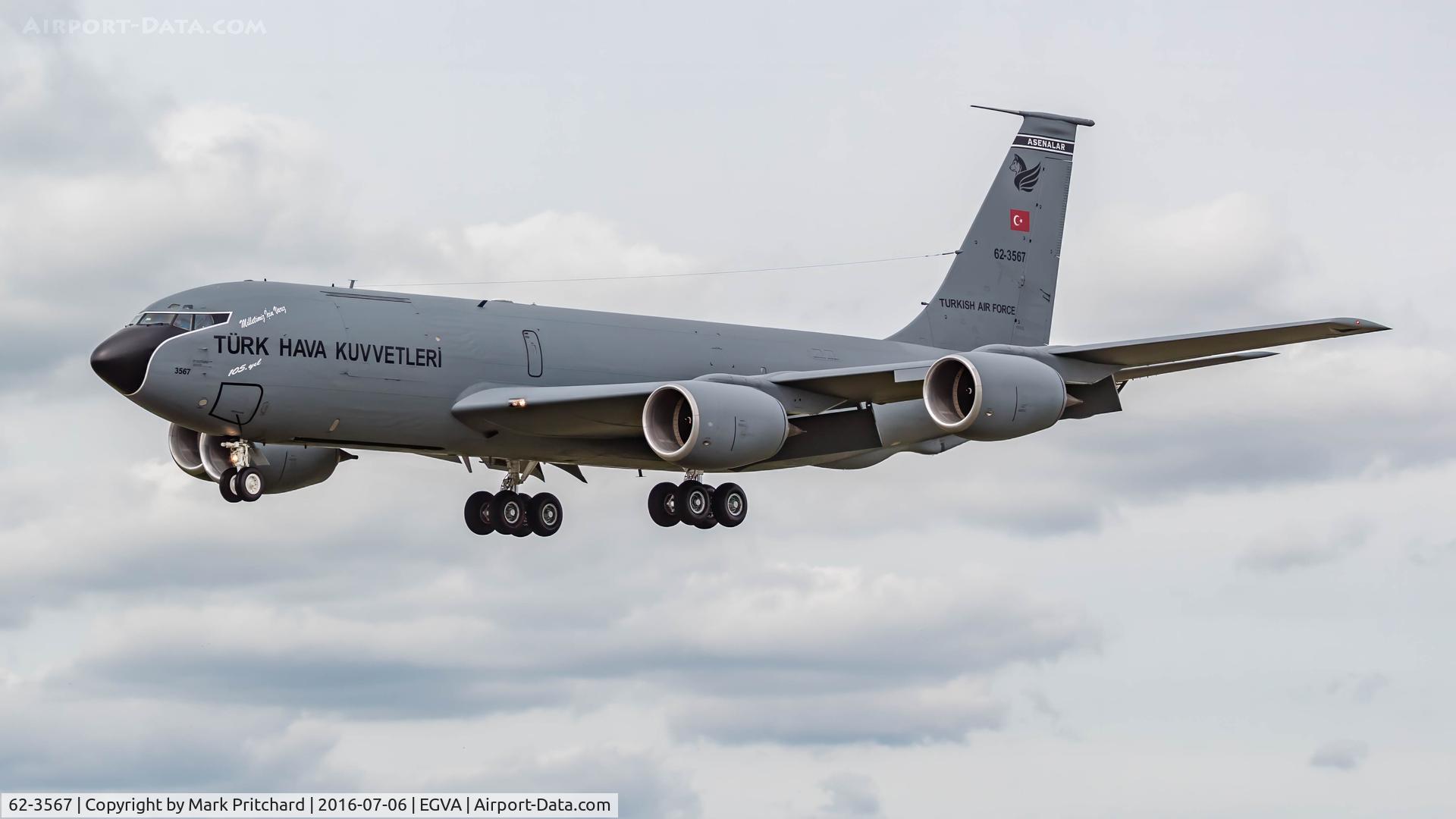 62-3567, 1962 Boeing KC-135A Stratotanker C/N 18550, Turkish Air Force markings RIAT 2016