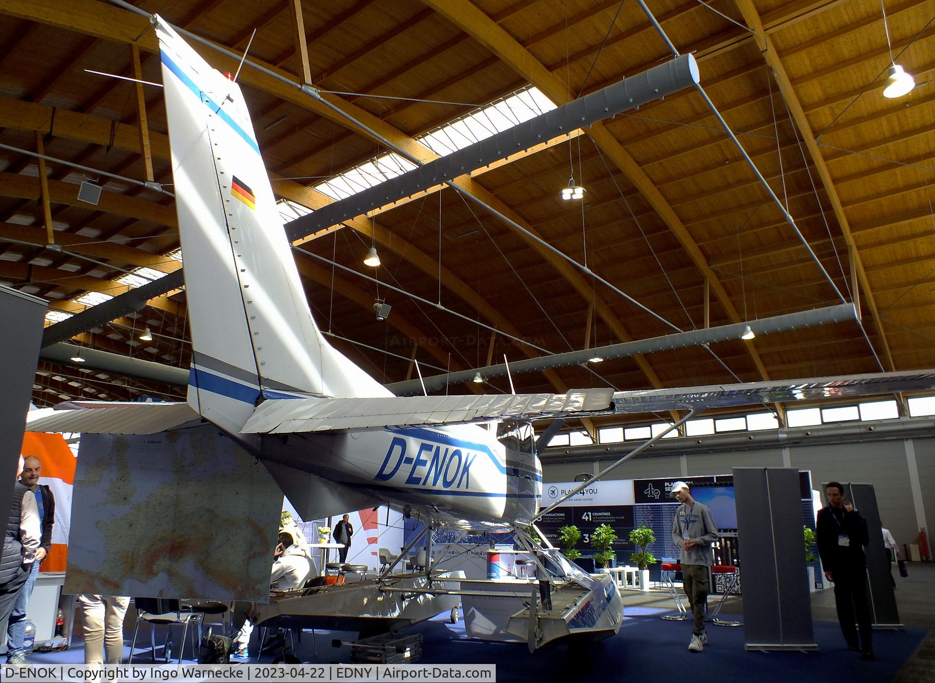 D-ENOK, 1985 Cessna 172P C/N 17276382, Cessna 172P on amphibious floats at the AERO 2023, Friedrichshafen