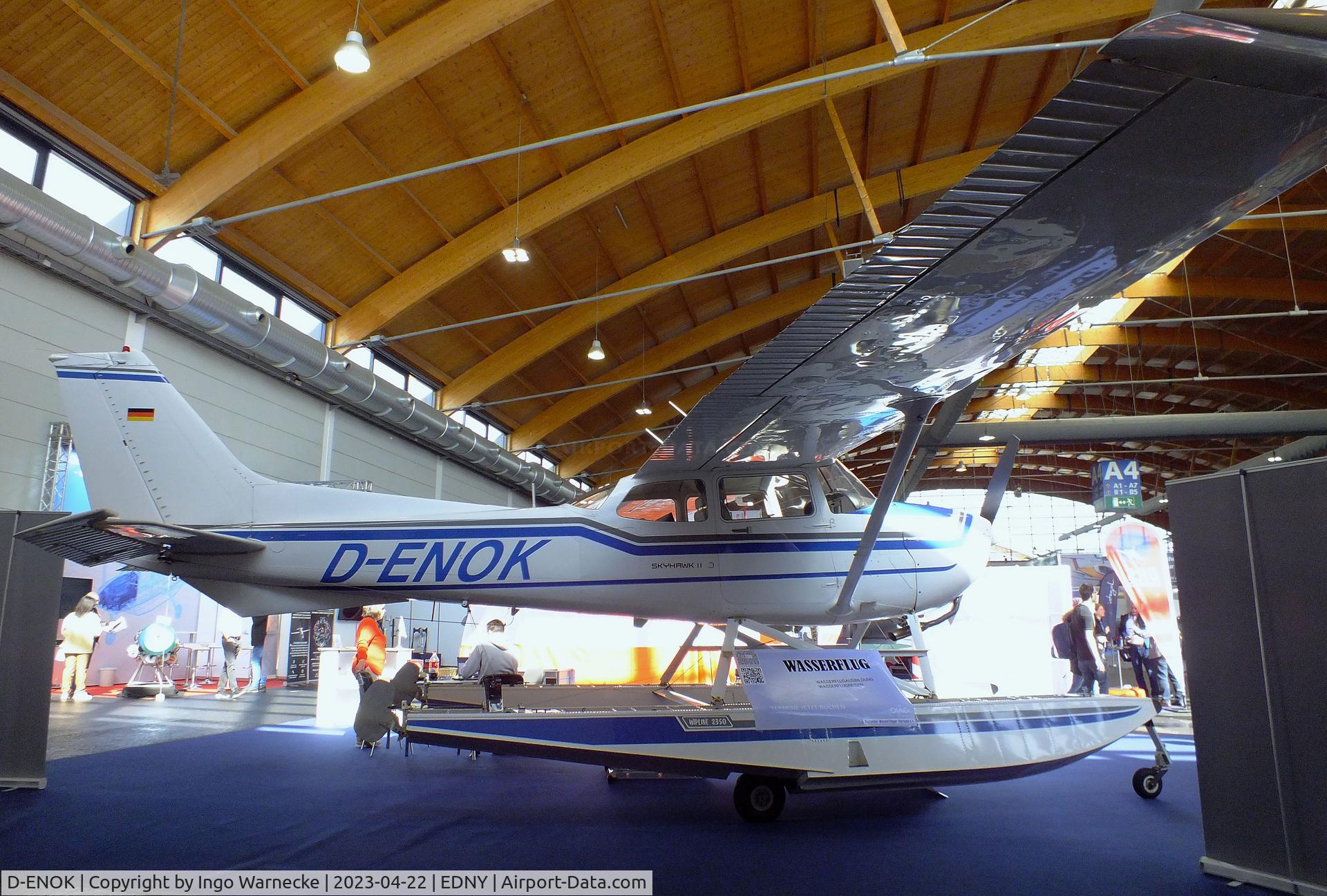 D-ENOK, 1985 Cessna 172P C/N 17276382, Cessna 172P on amphibious floats at the AERO 2023, Friedrichshafen