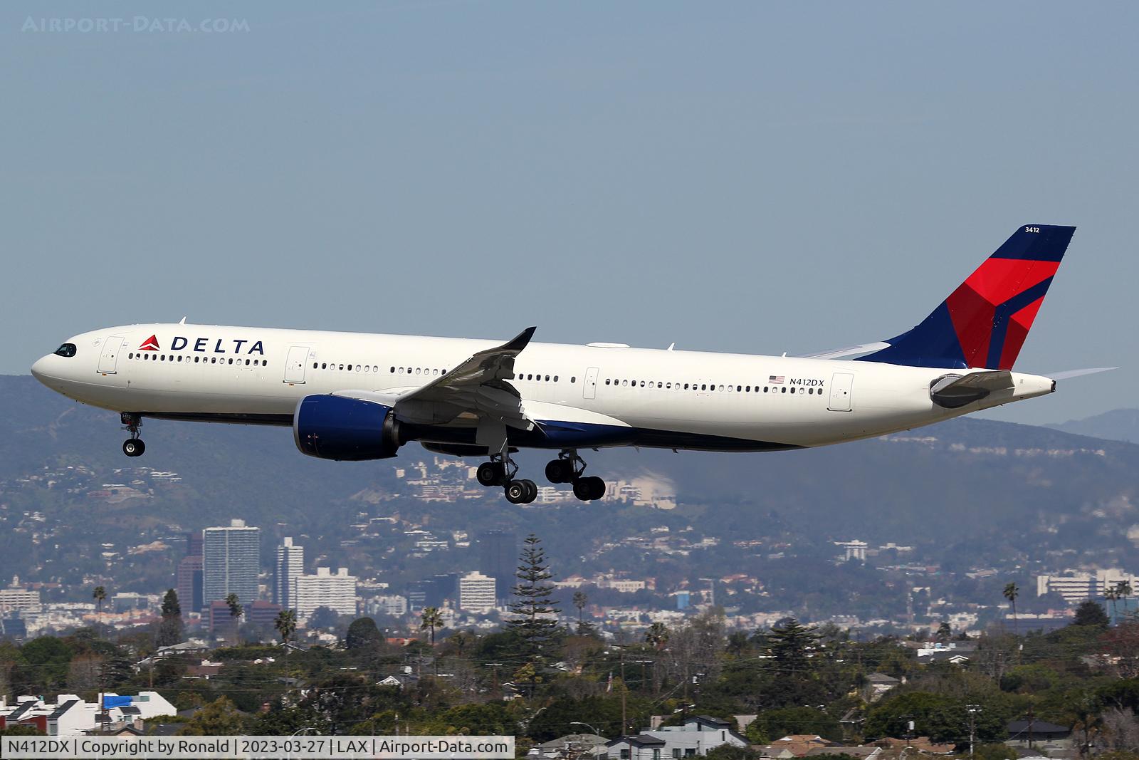 N412DX, 2021 Airbus A330-941 C/N 1994, at lax