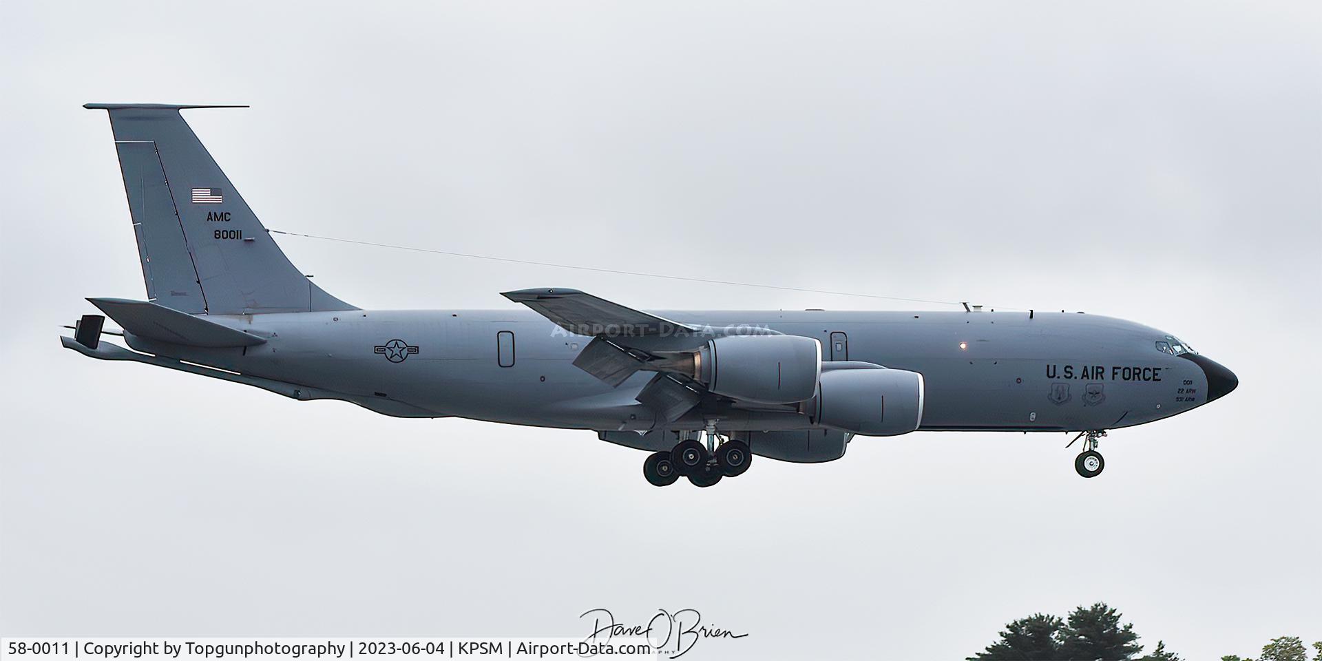 58-0011, 1959 Boeing KC-135R Stratotanker C/N 17756/T0226, REACH866 inbound