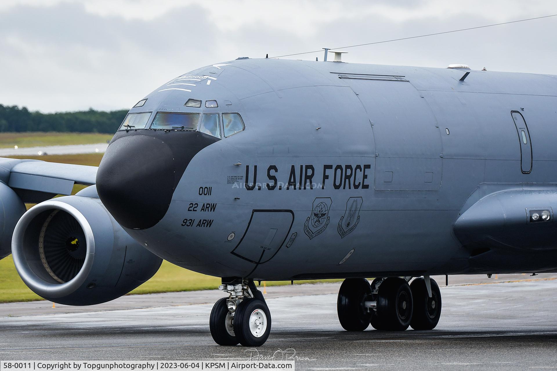 58-0011, 1959 Boeing KC-135R Stratotanker C/N 17756/T0226, Heading back home to McConnell AFB