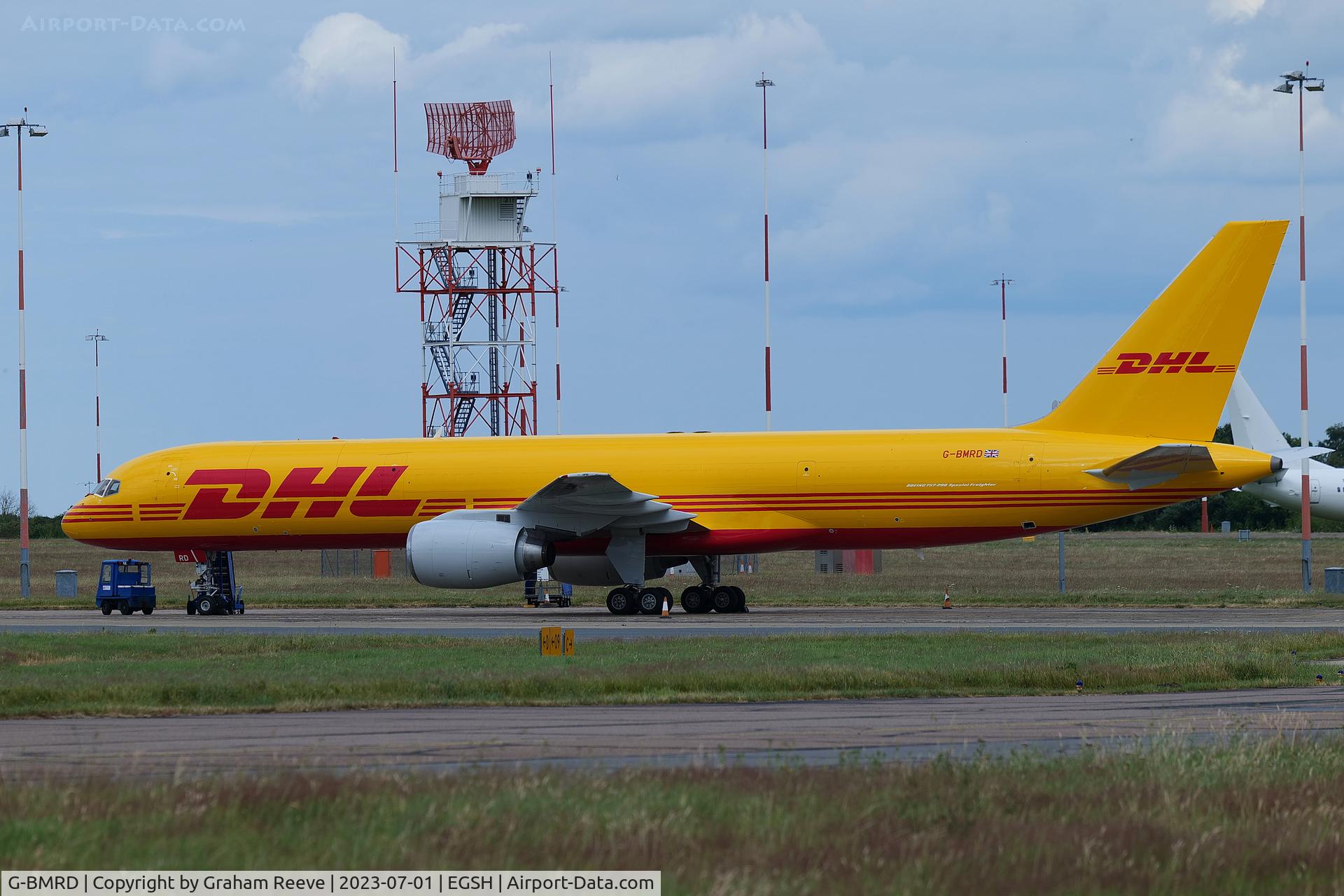 G-BMRD, 1988 Boeing 757-236/SF C/N 24073, Parked at Norwich.