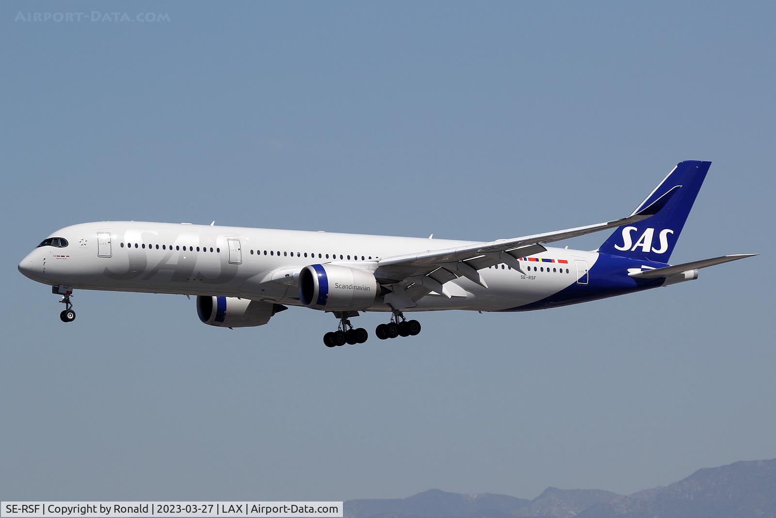 SE-RSF, 2021 Airbus A350-941 C/N 499, at lax